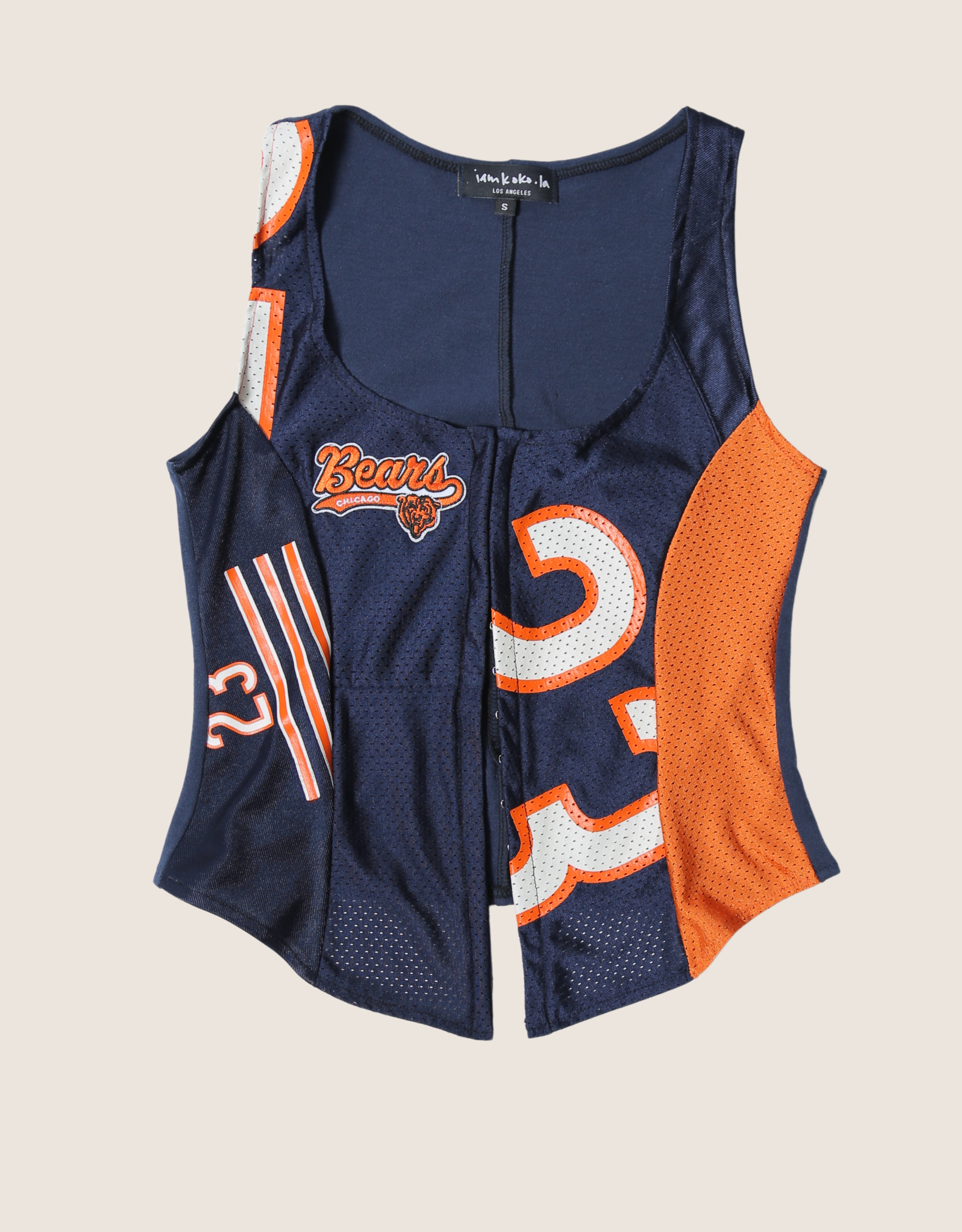 bears navy #23 hook and eye tank