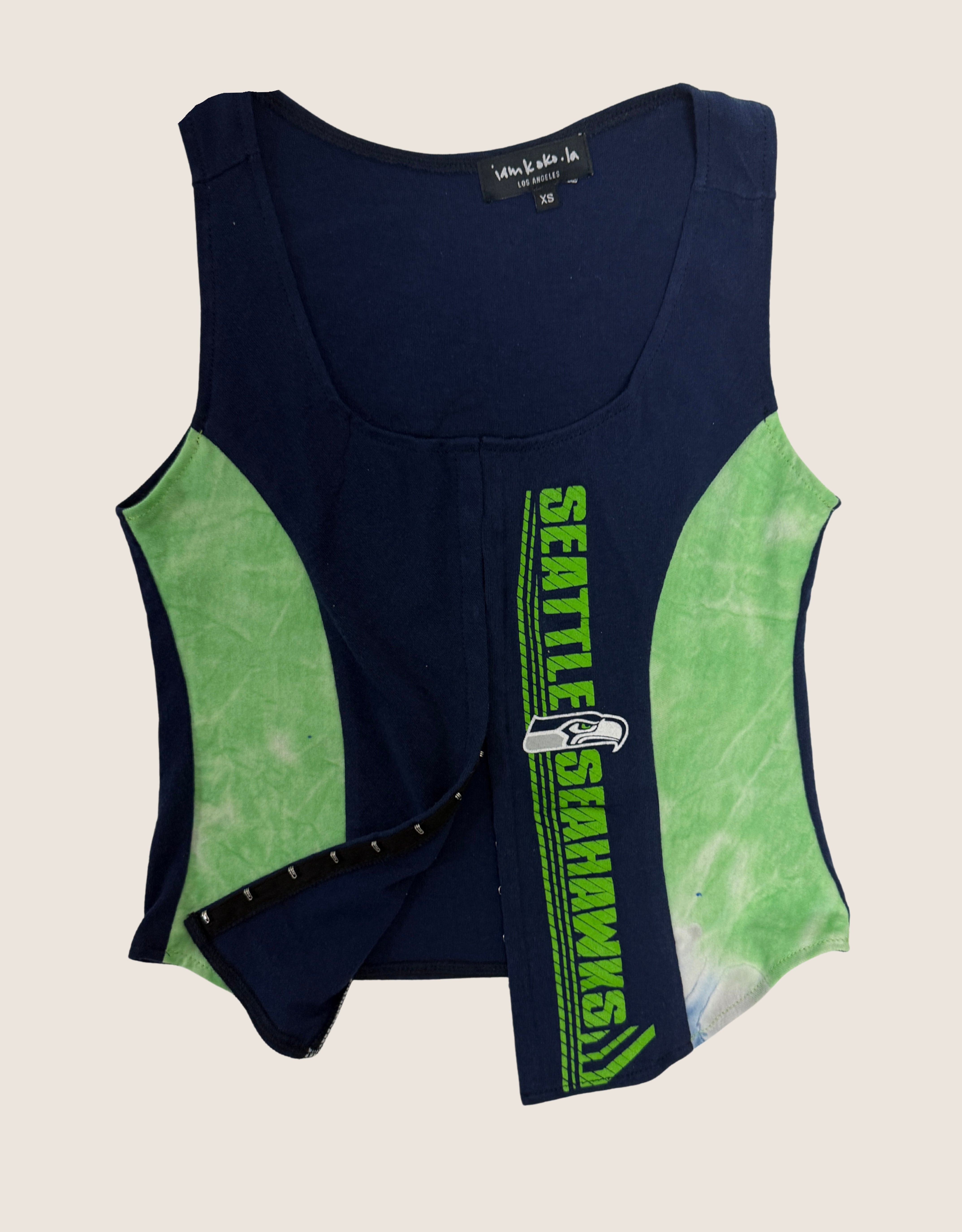 Seattle Seahawks tshirt hook and eye tank (xs/s)