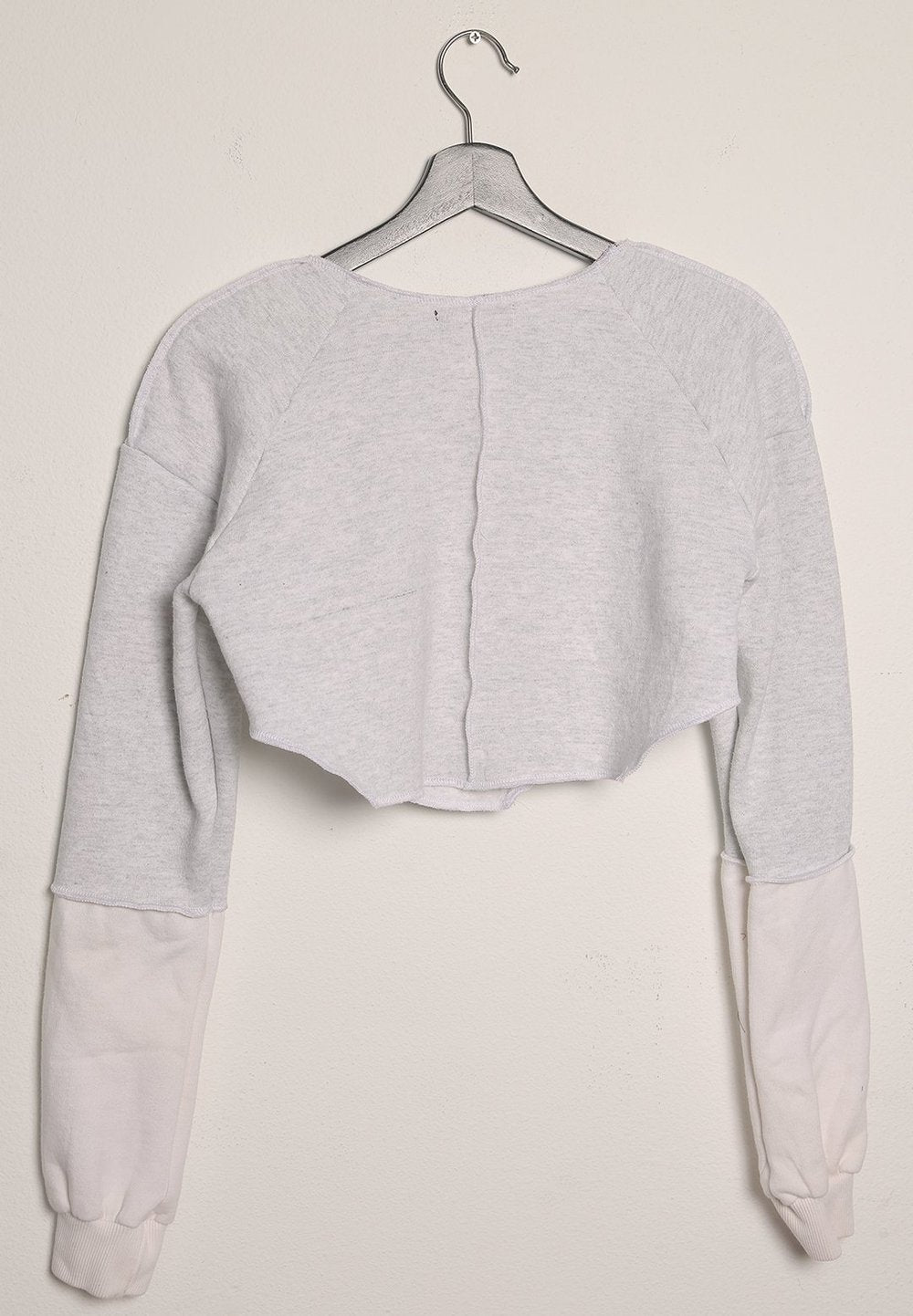 xmas cows reworked exposed stitch cropped sweatshirt