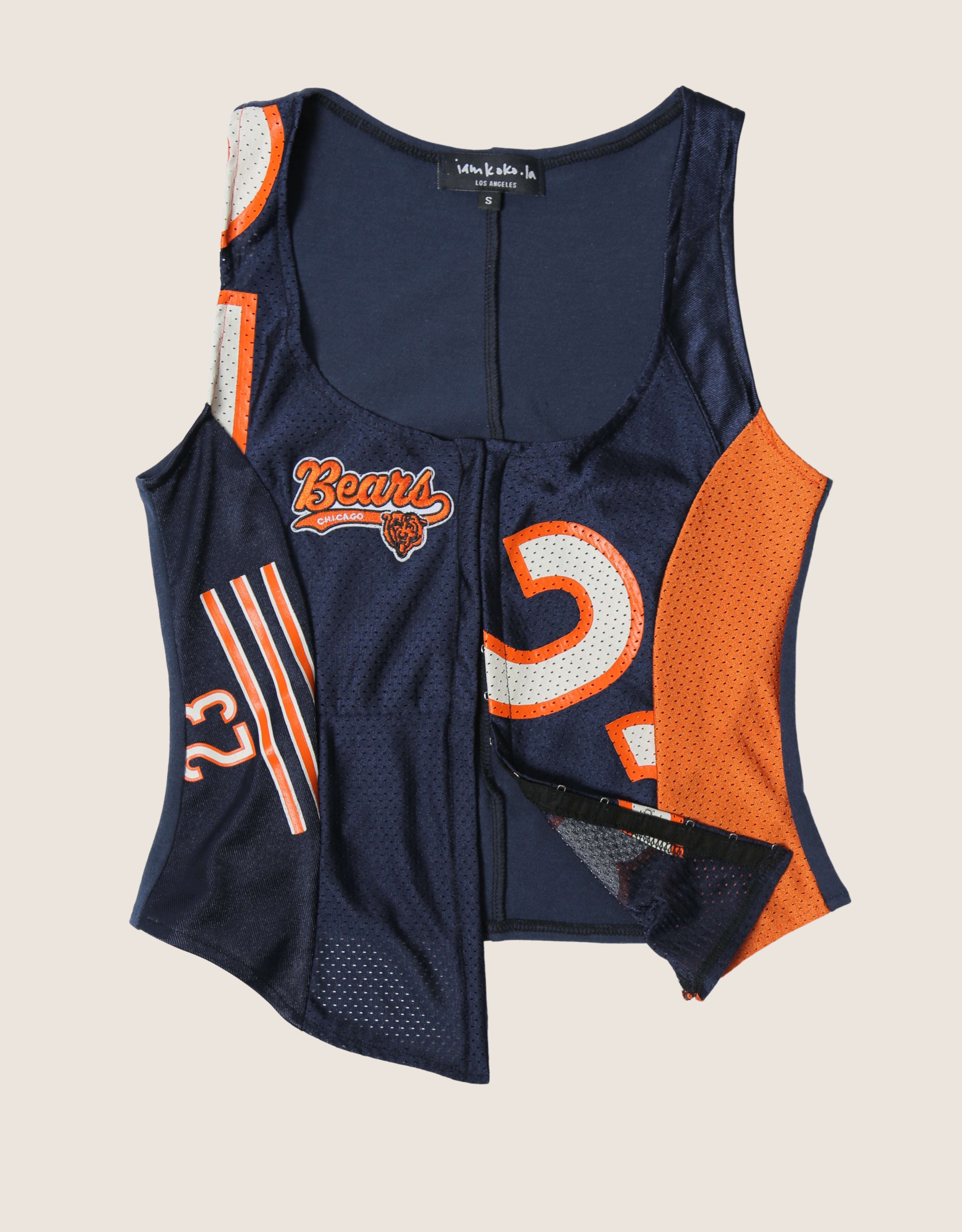 bears navy #23 hook and eye tank