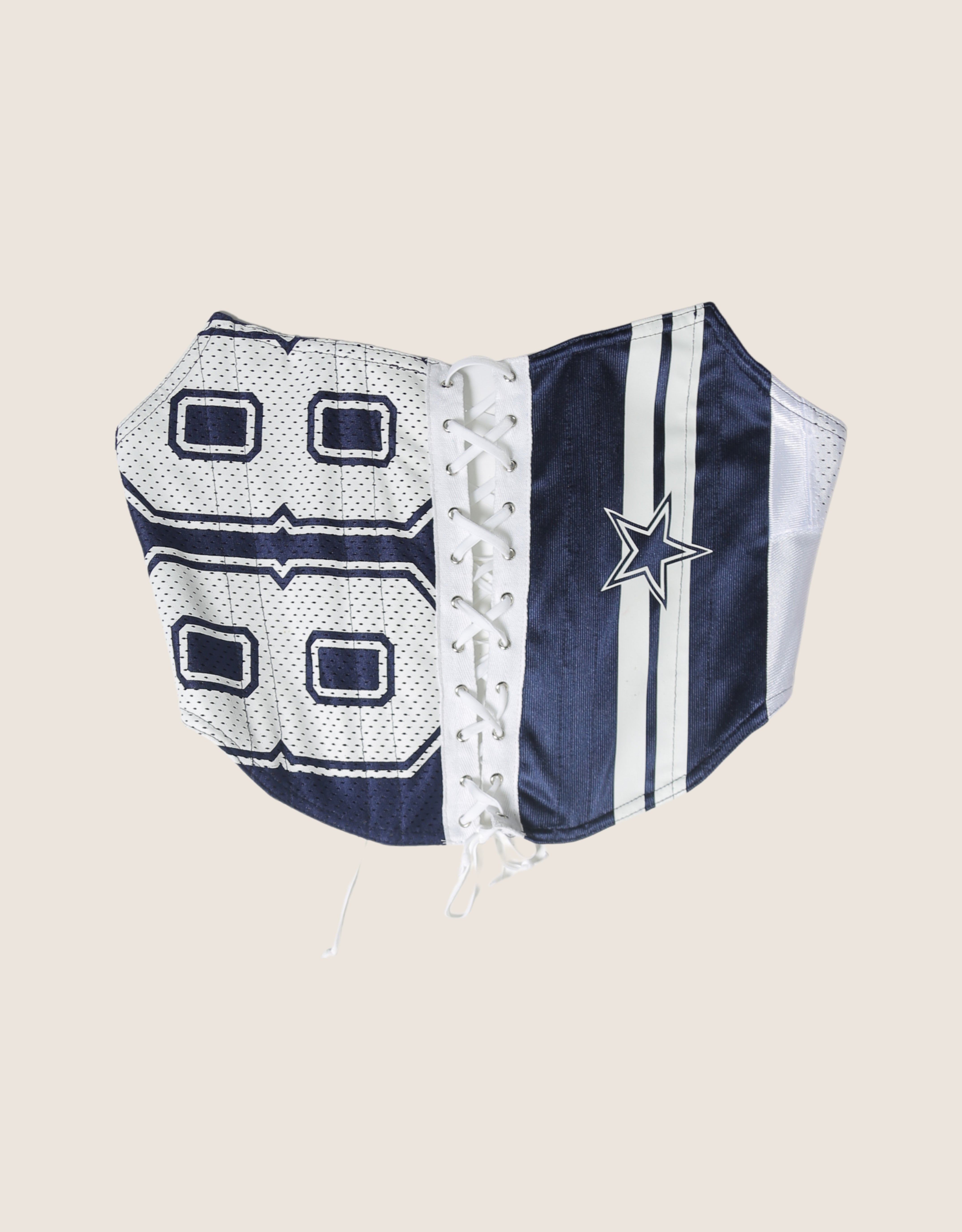 cowboys strapless lace front corset (small/ medium)