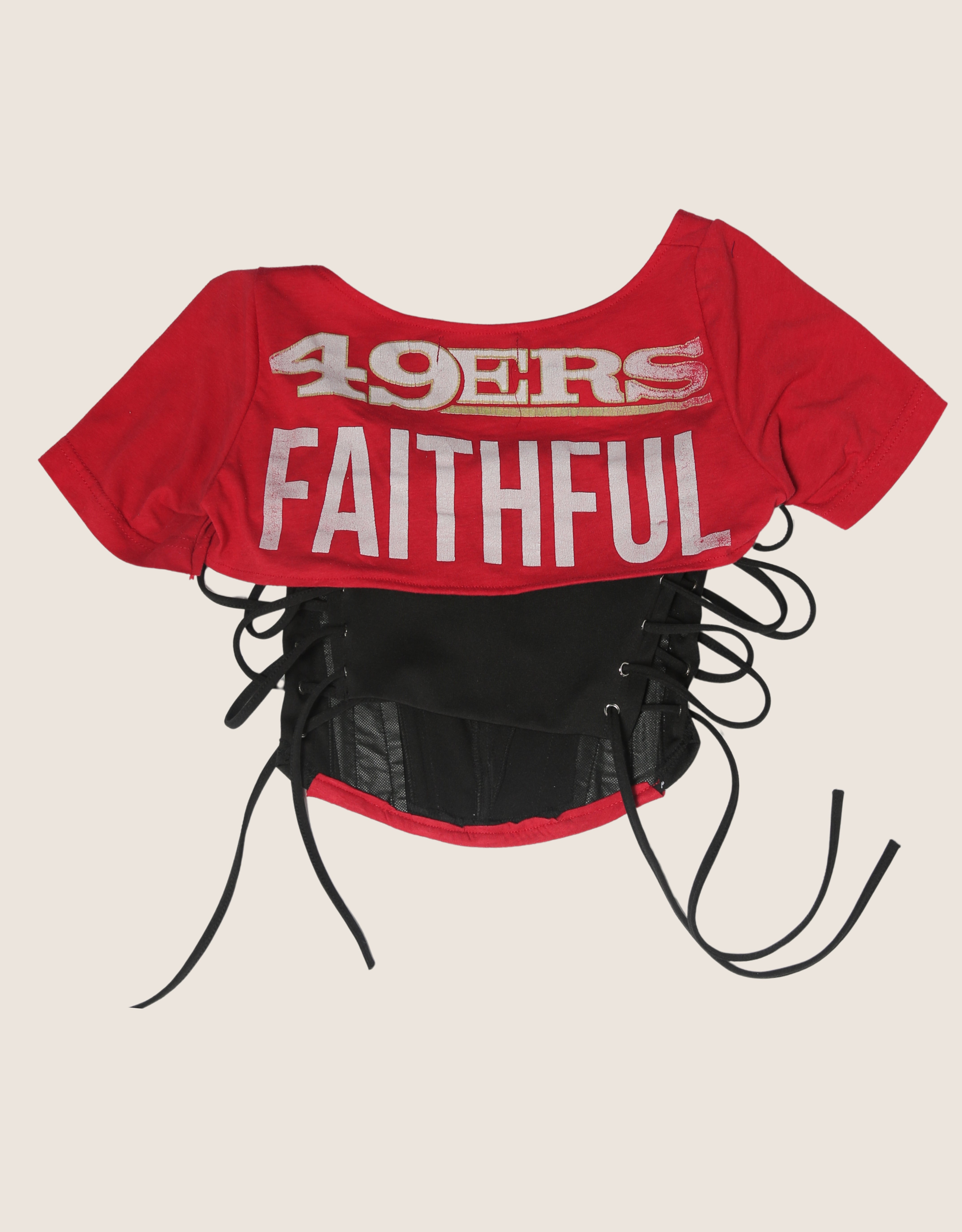 49ers reworked corset with matching shrug (small)