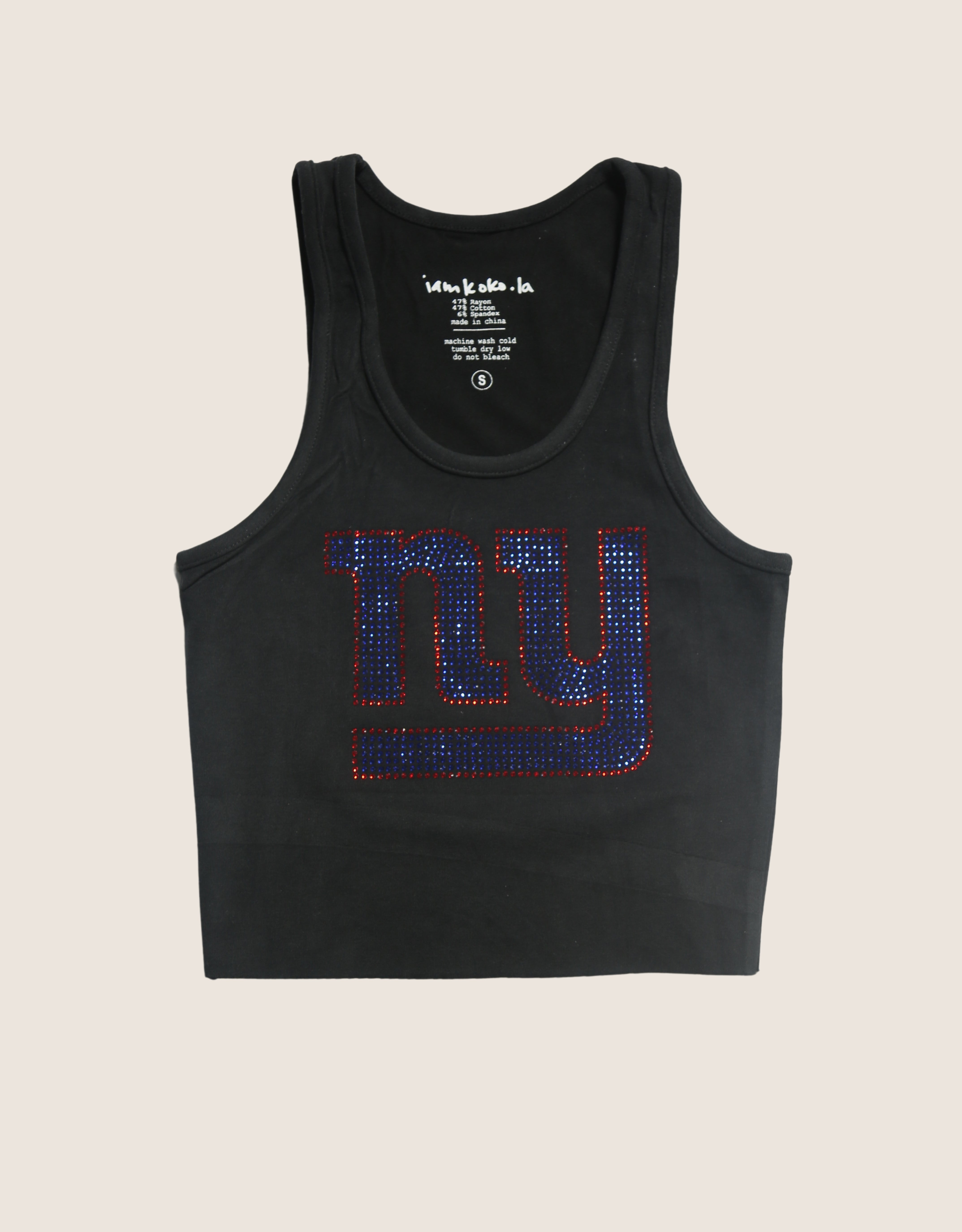 new york giants bling tank