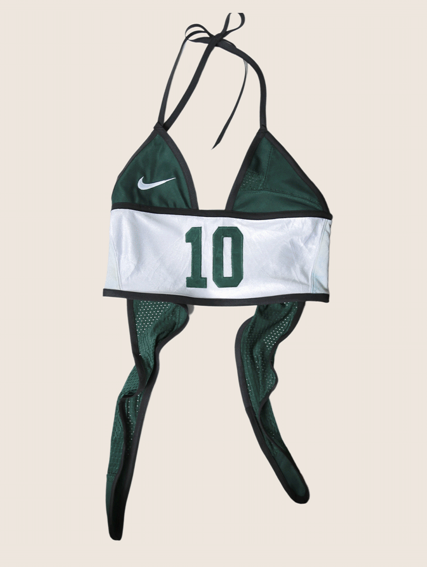 custom reworked jersey halter top