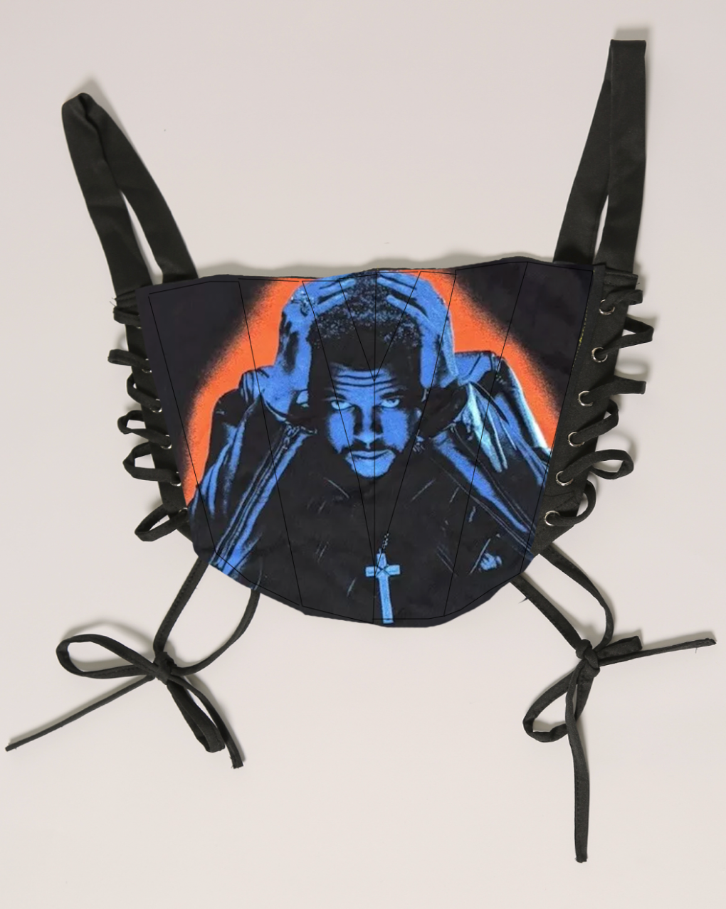 *PRE-ORDER* custom The Weeknd XO STARBOY side lace up corset