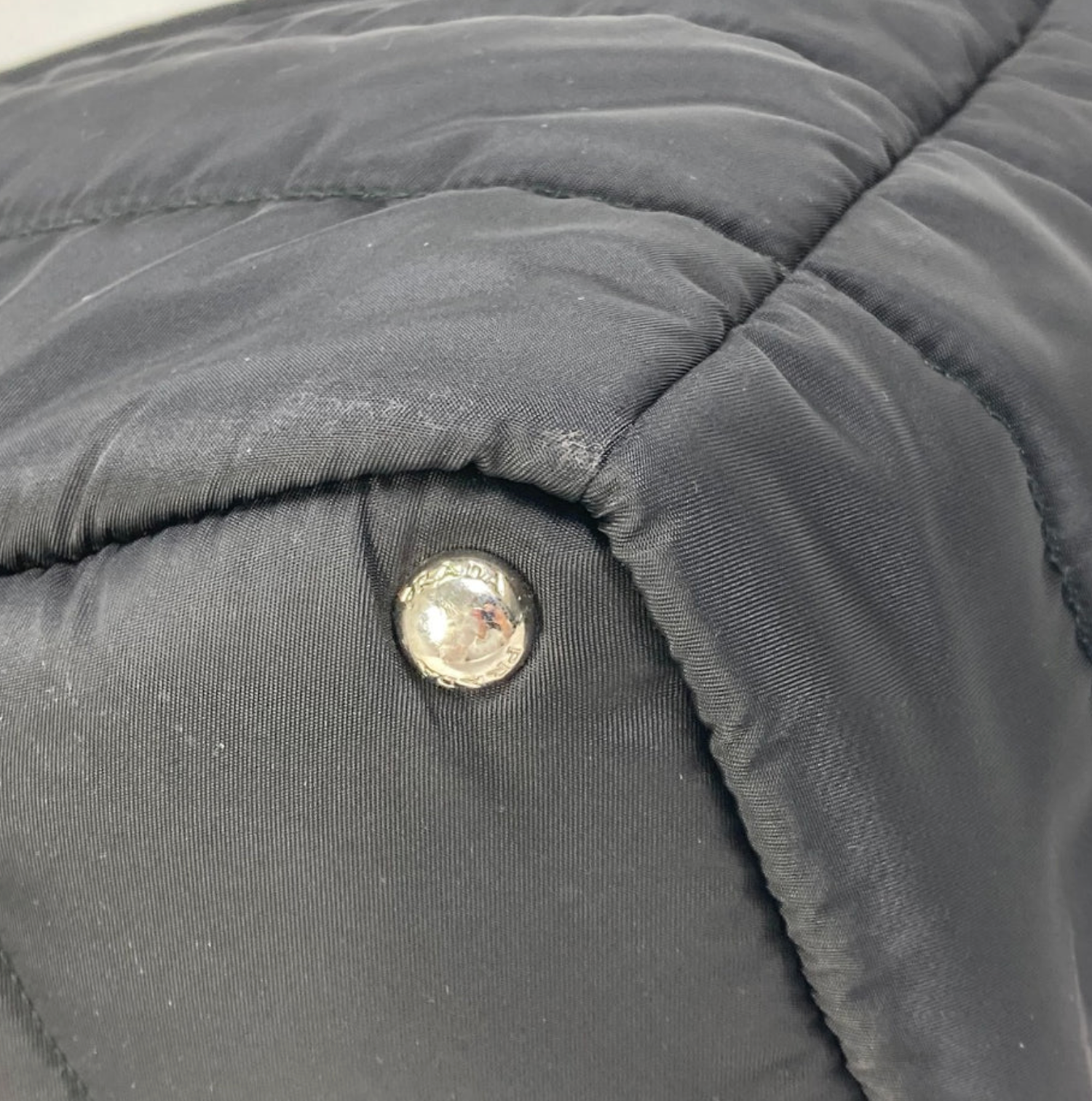 vintage authentic prada bomber nylon tote