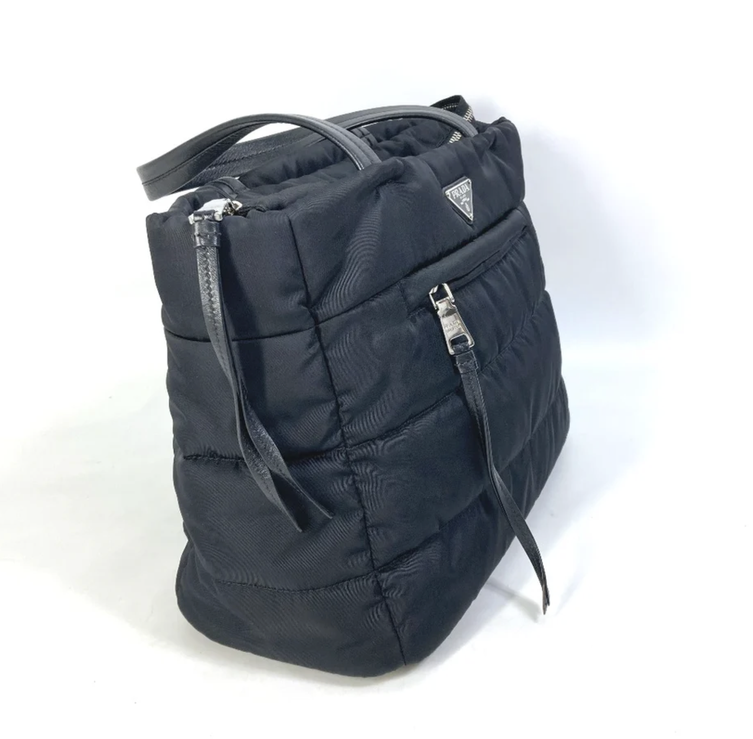 vintage authentic prada bomber nylon tote