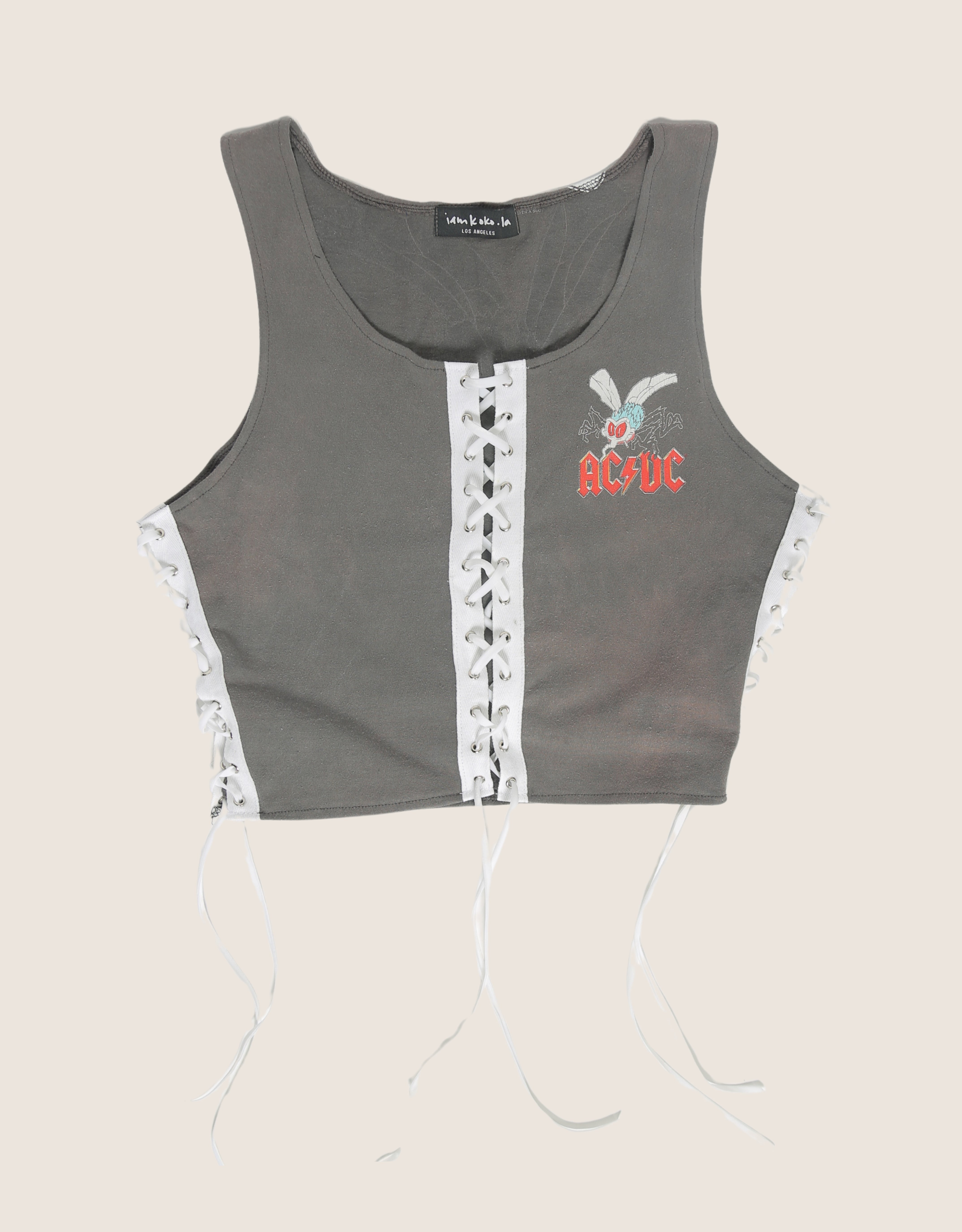acdc all laced up reworked tank (M/L)