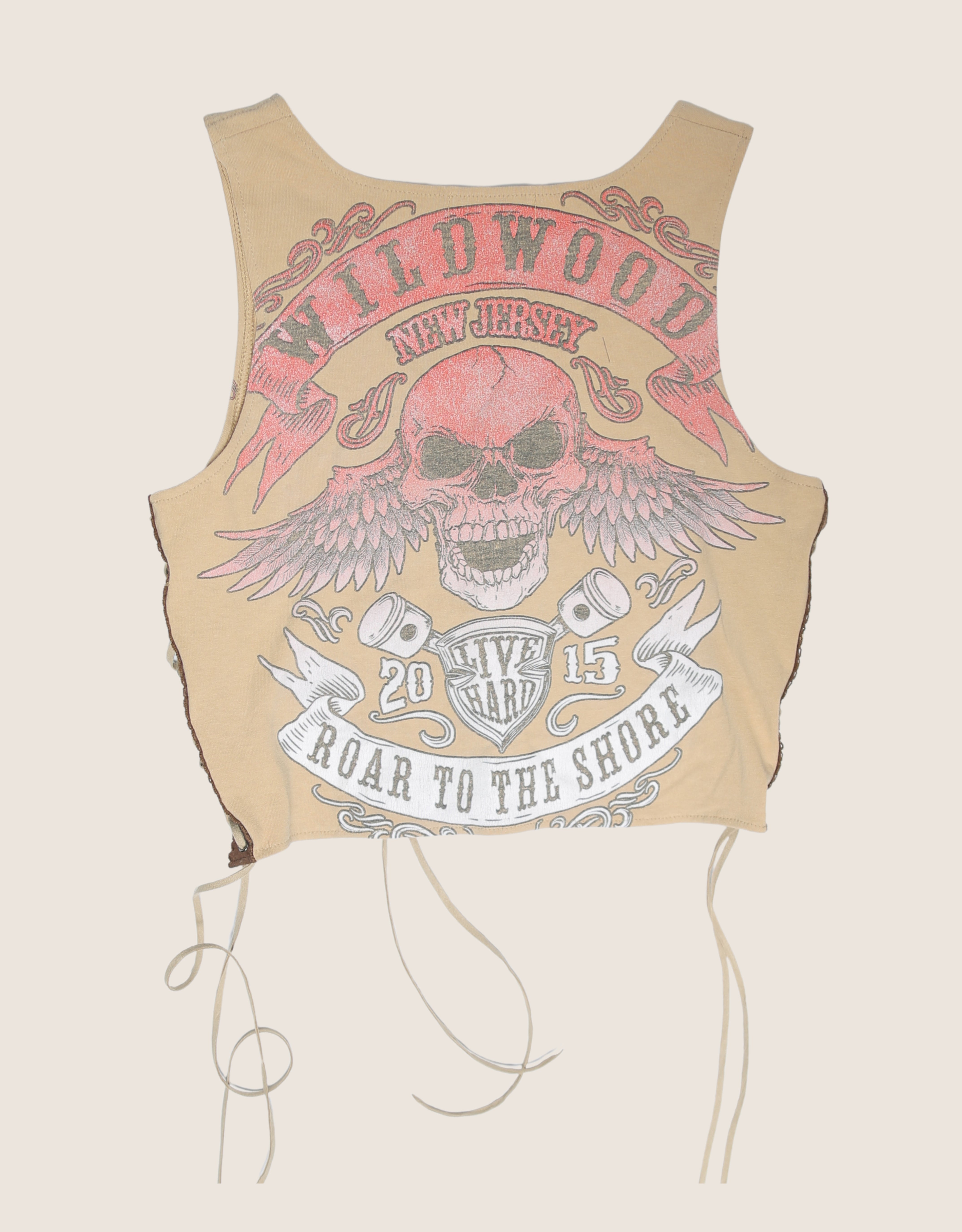 wildwood bikers all laced up reworked tank (M/L)