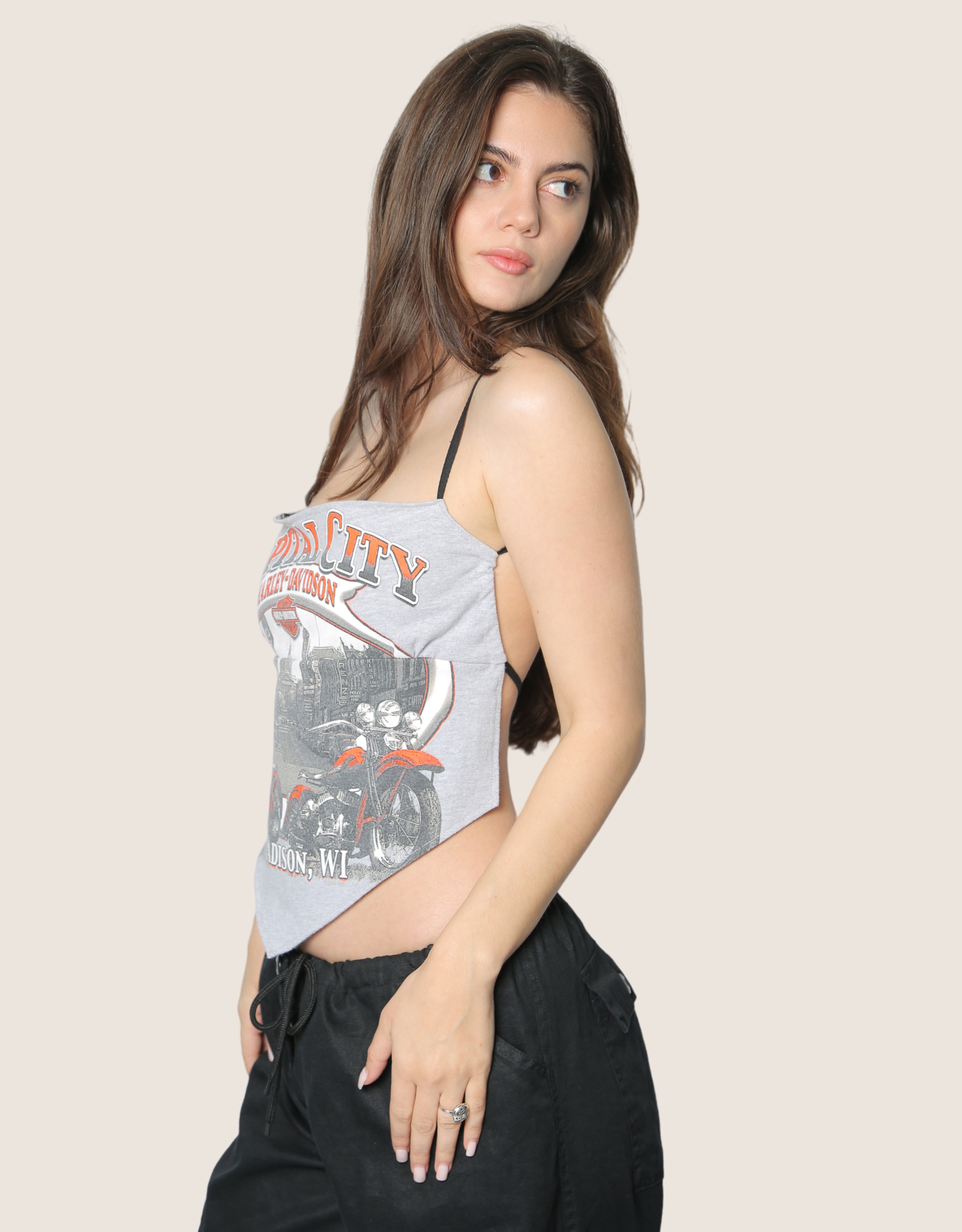 harley "capital city" reworked backless top
