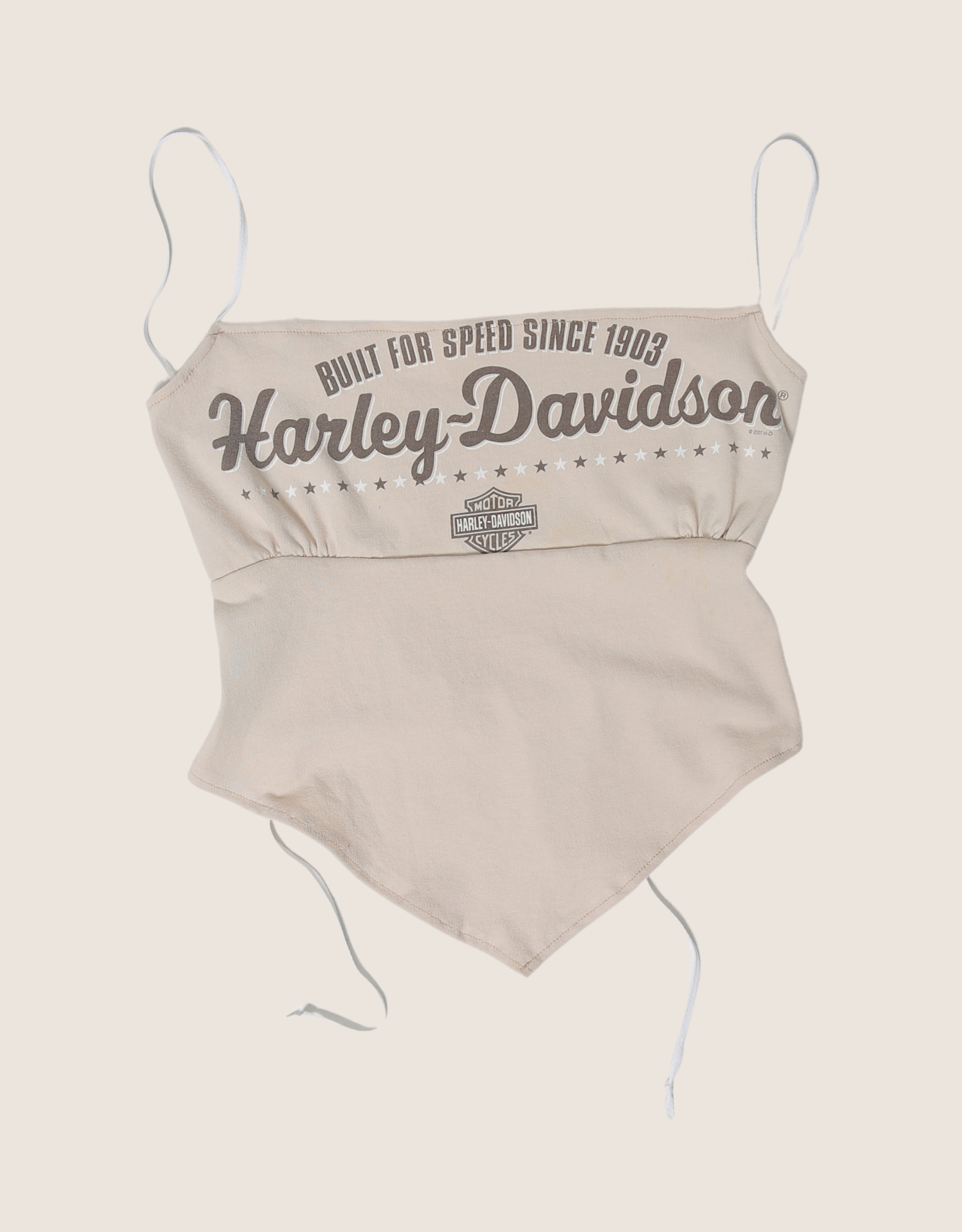 harley "built for speed" reworked backless top (medium)