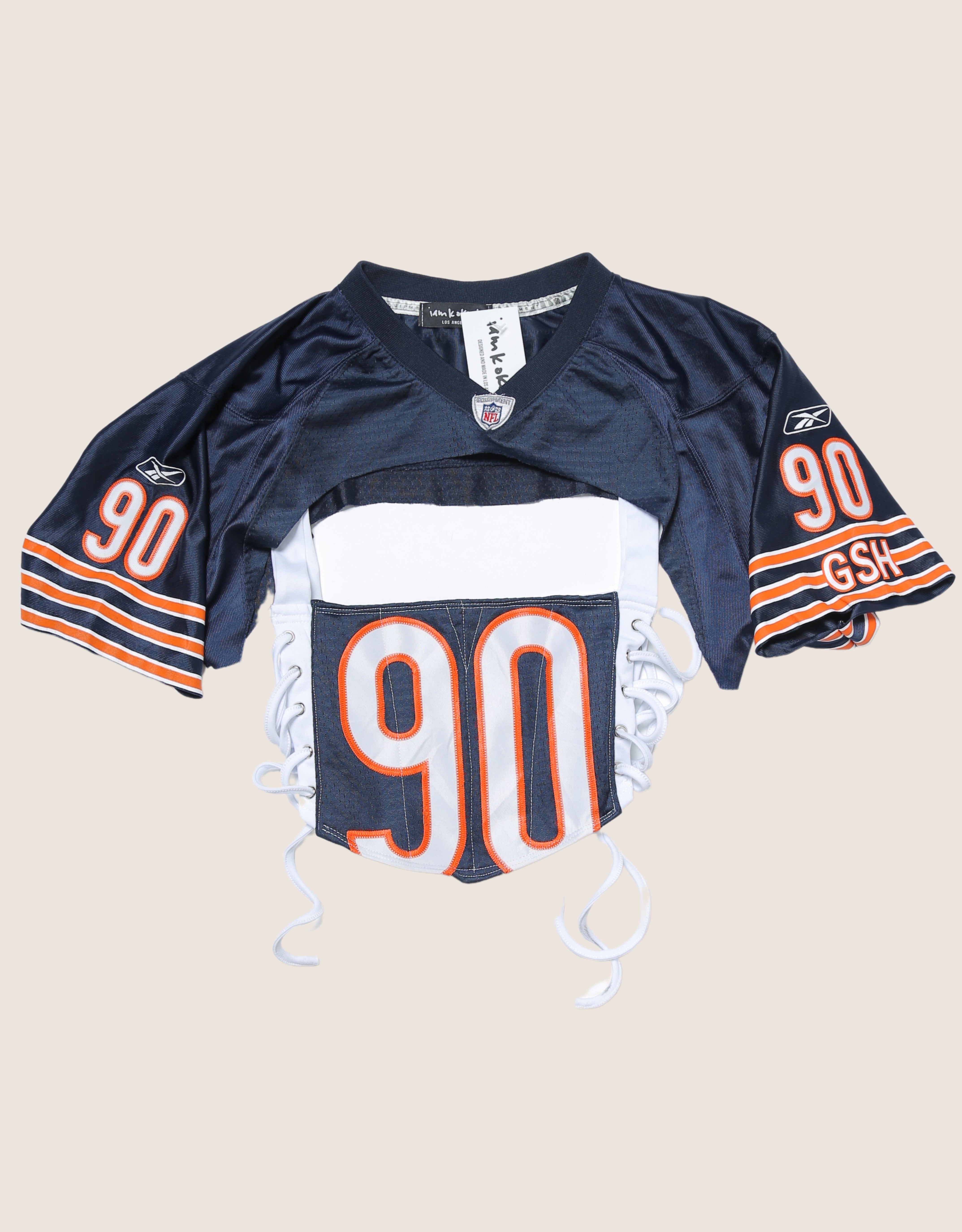 bears 90 reworked corset with matching jersey shrug