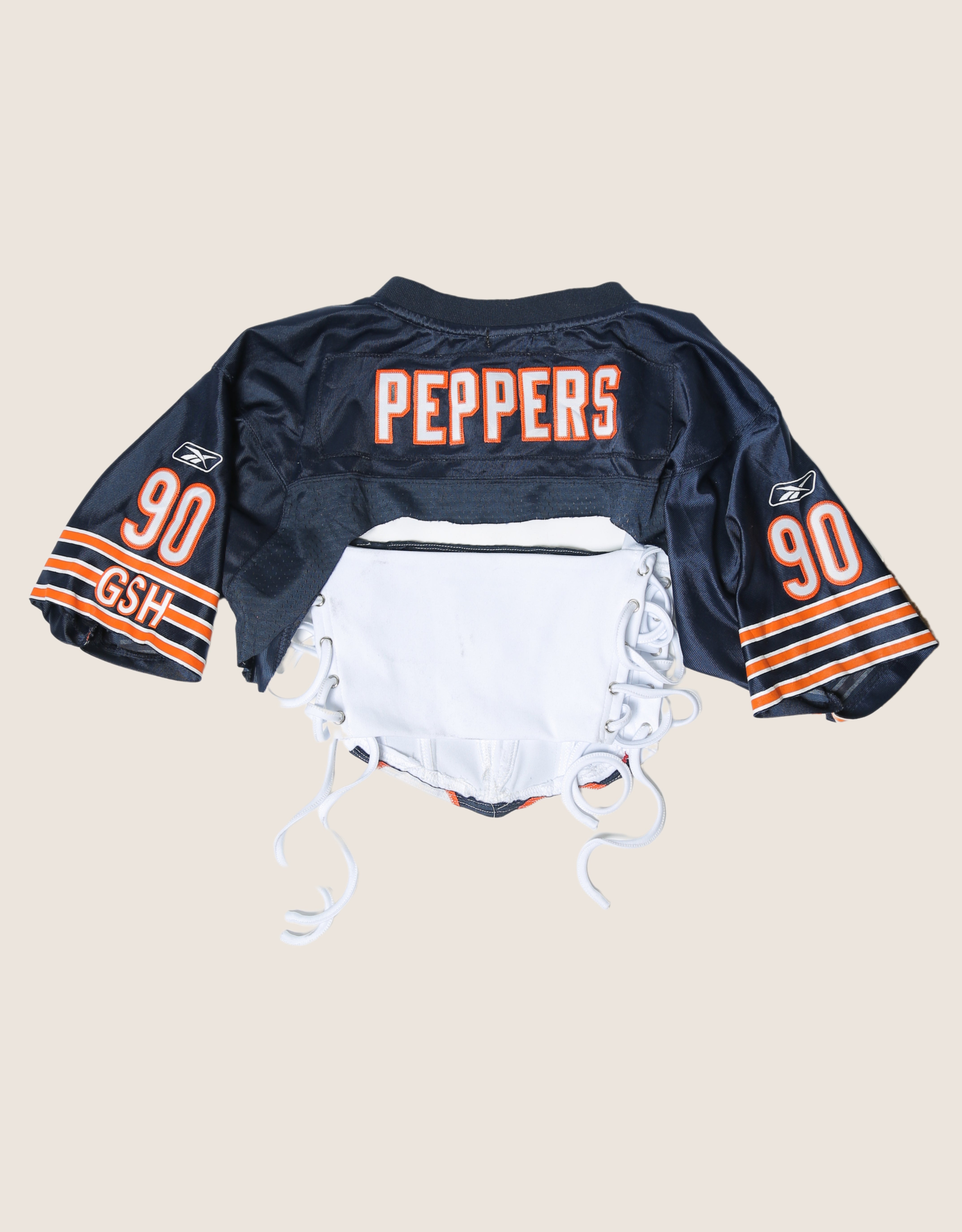 bears 90 reworked corset with matching jersey shrug