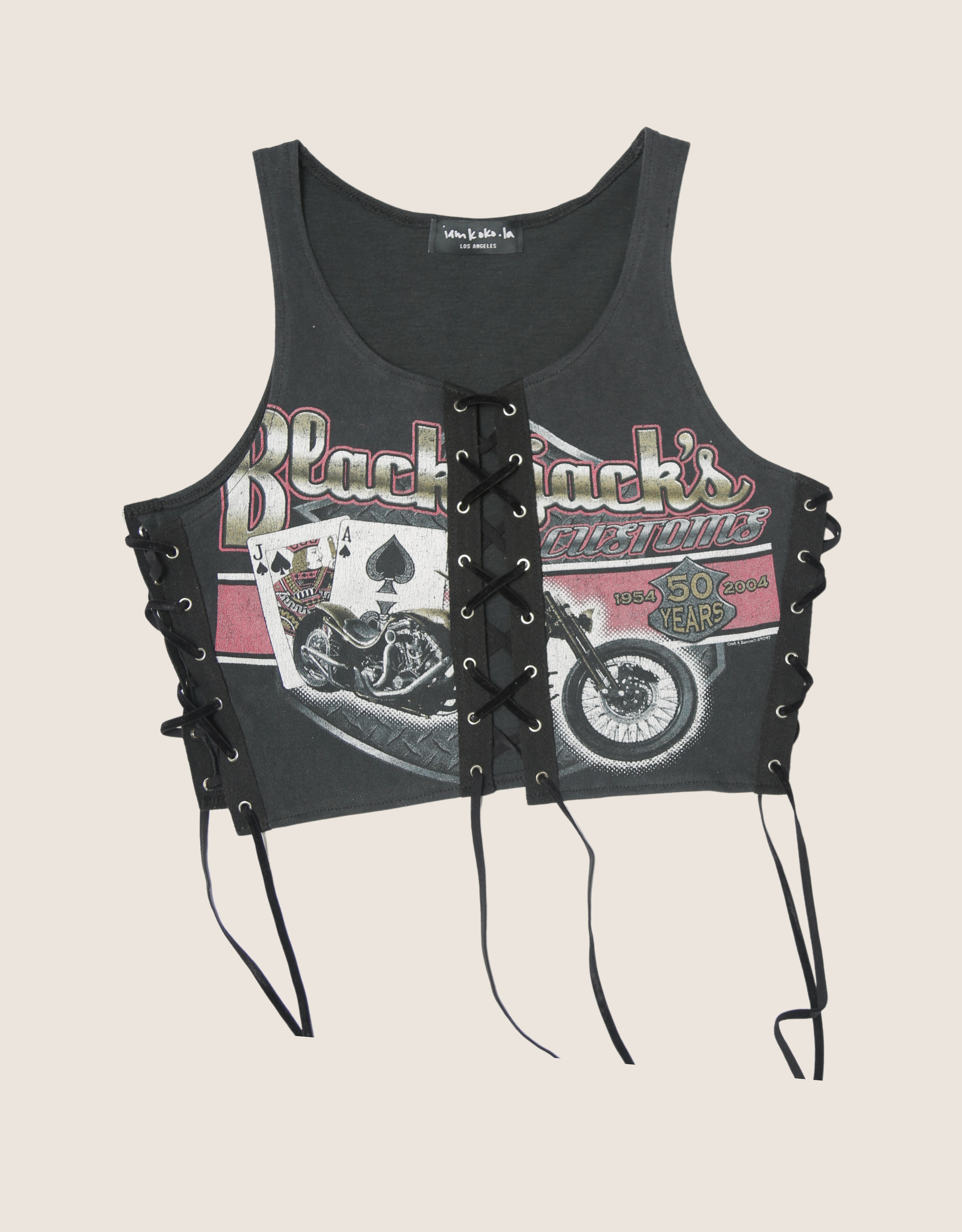 black jack all laced up reworked tank (s/m)