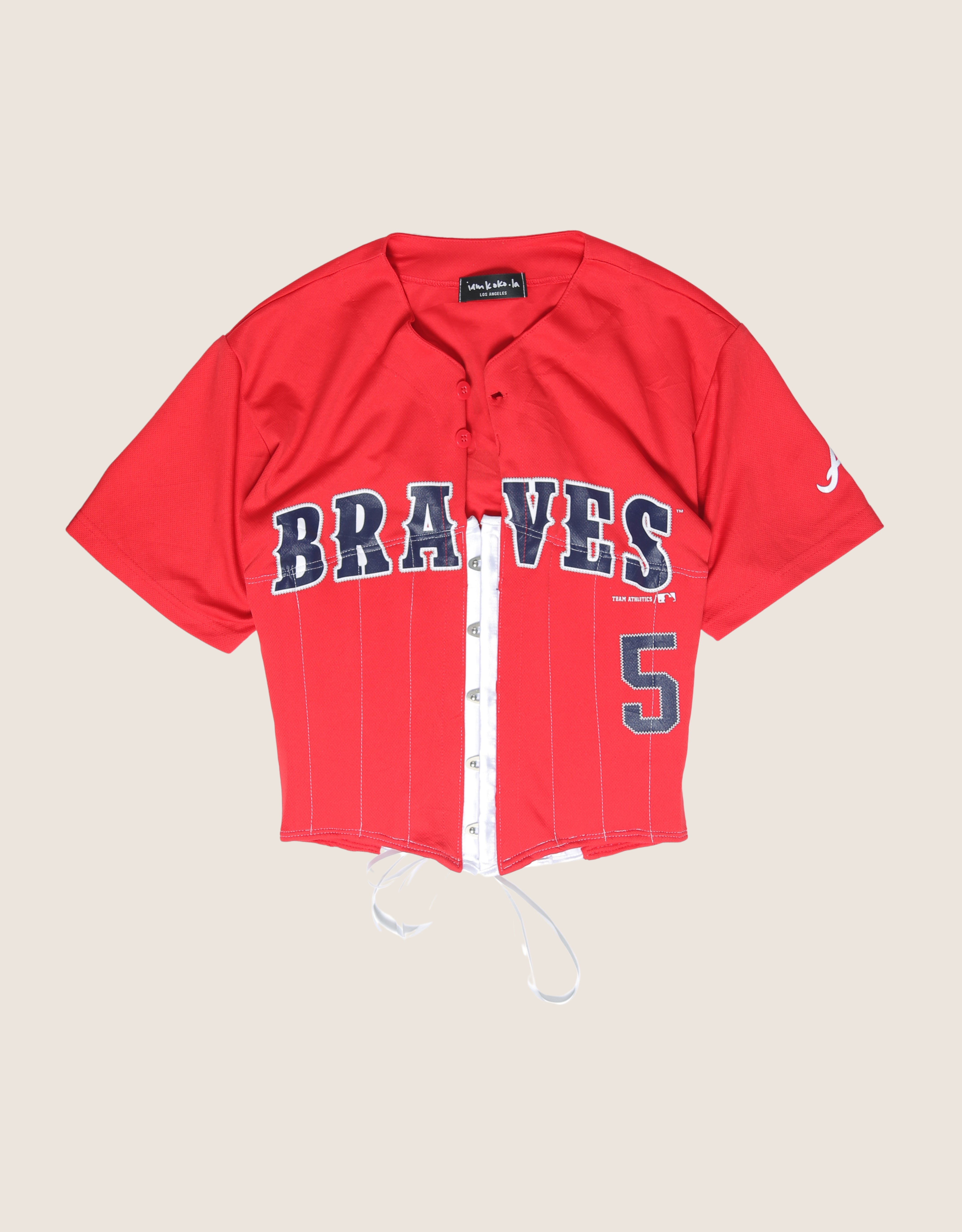 braves reworked snap corset jersey (s)