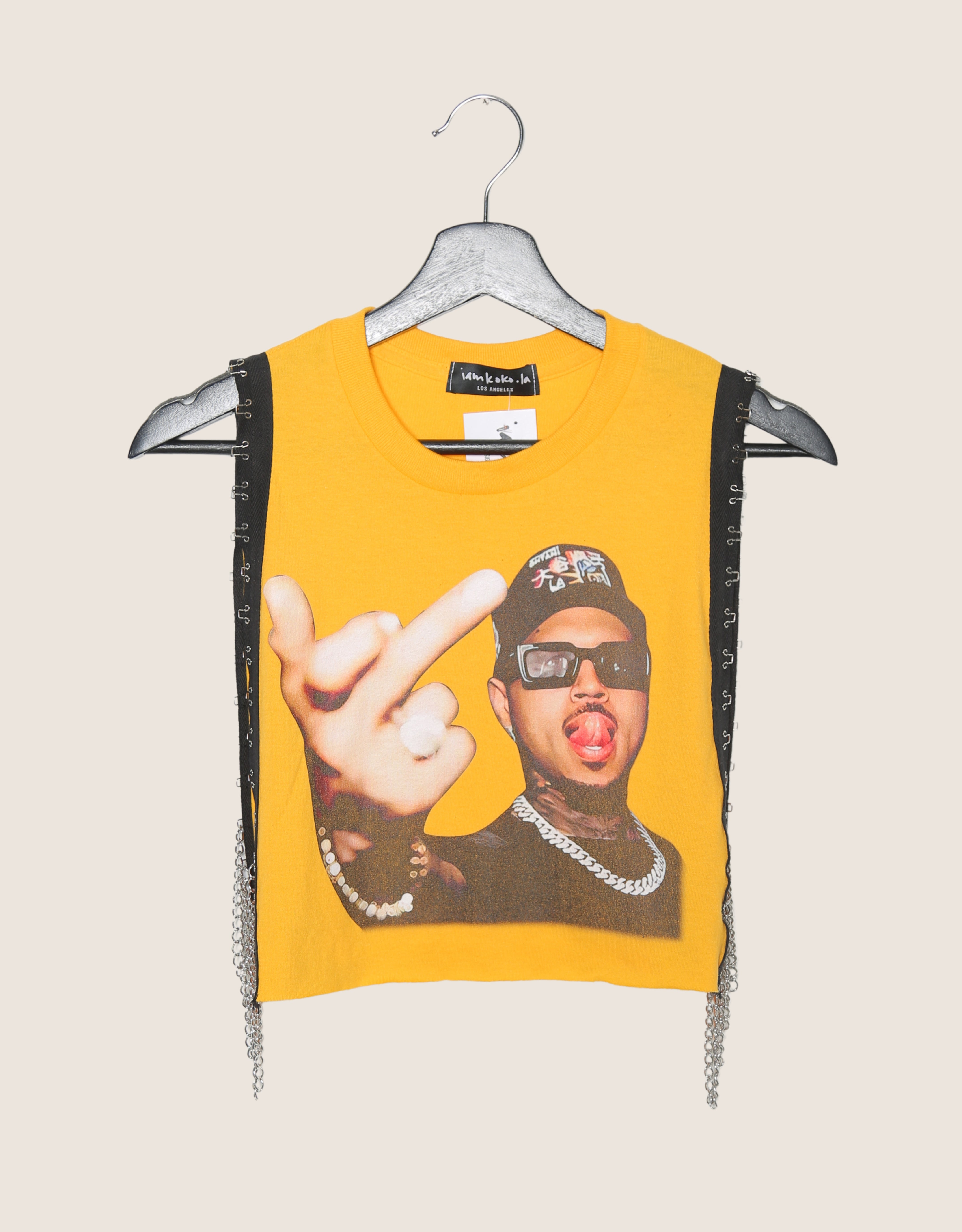 chris brown finger side chain tank top (s/m)