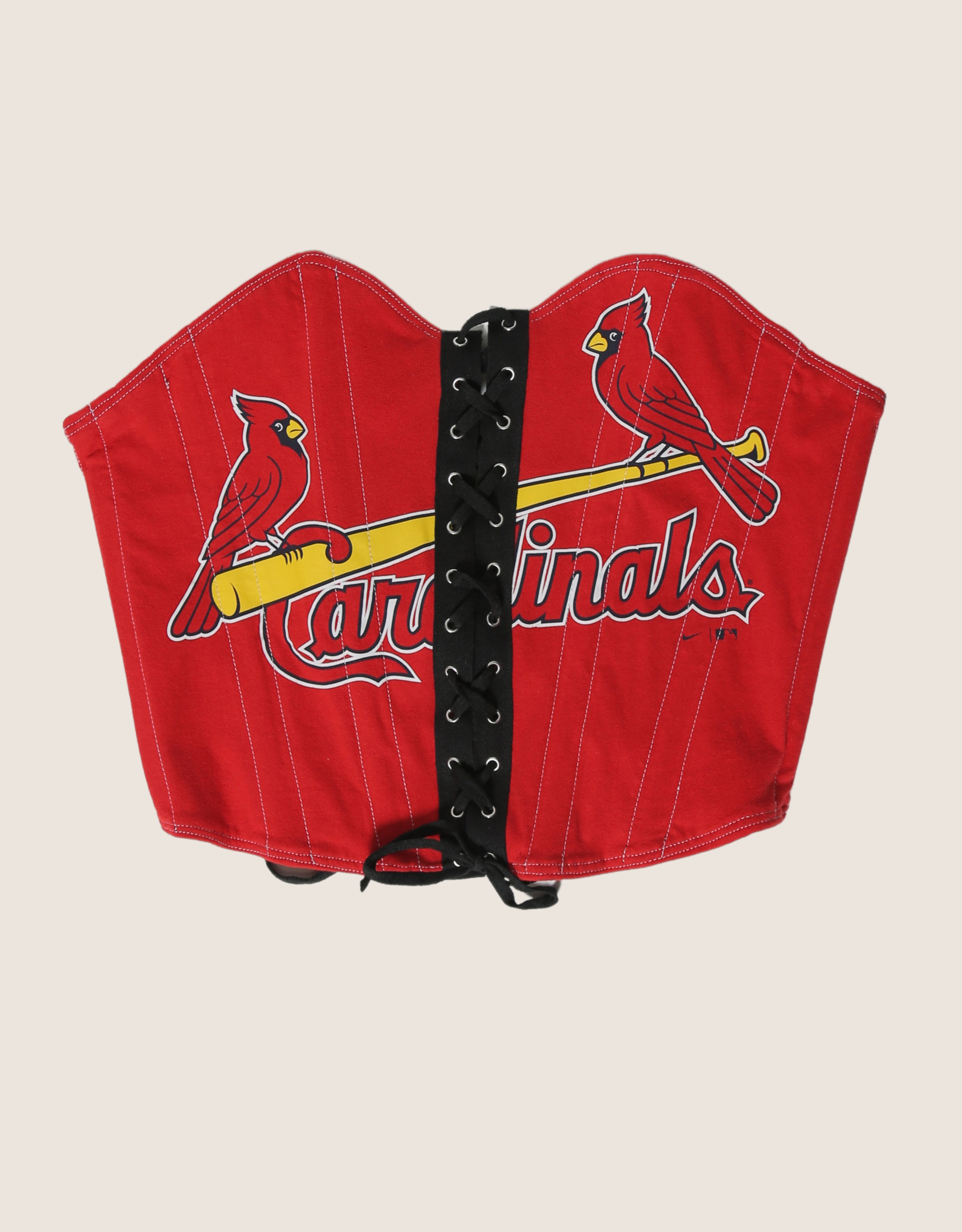 cardinals baseball strapless corset