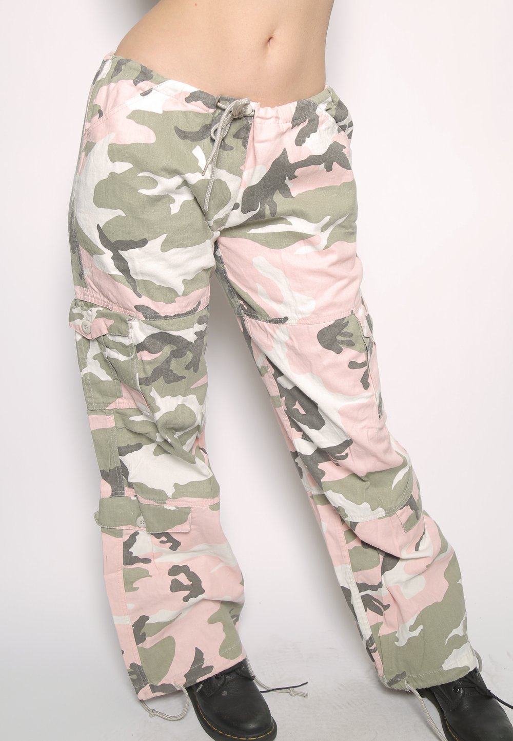 pink camo low waisted military pants