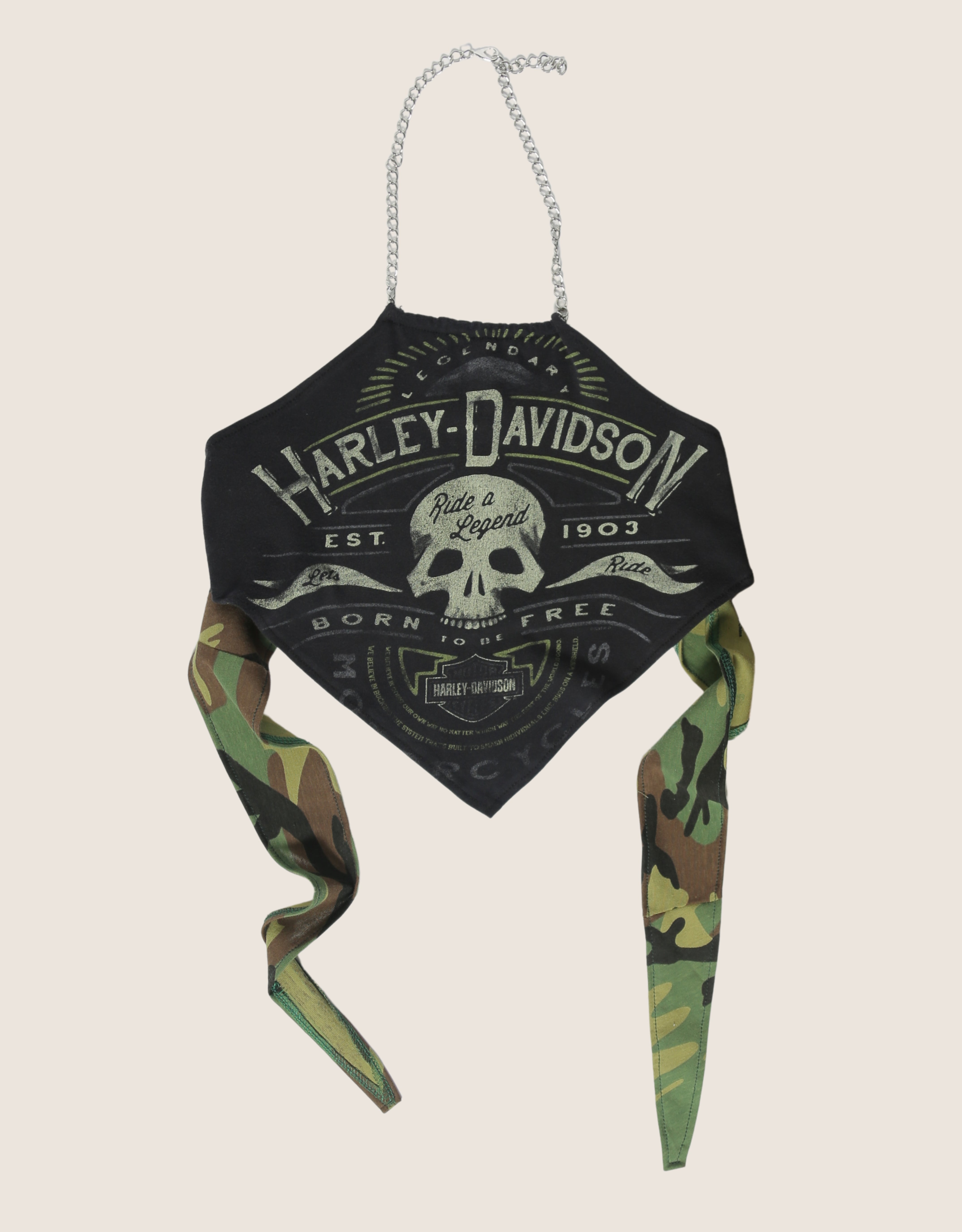 harley ride a legend chain halter top