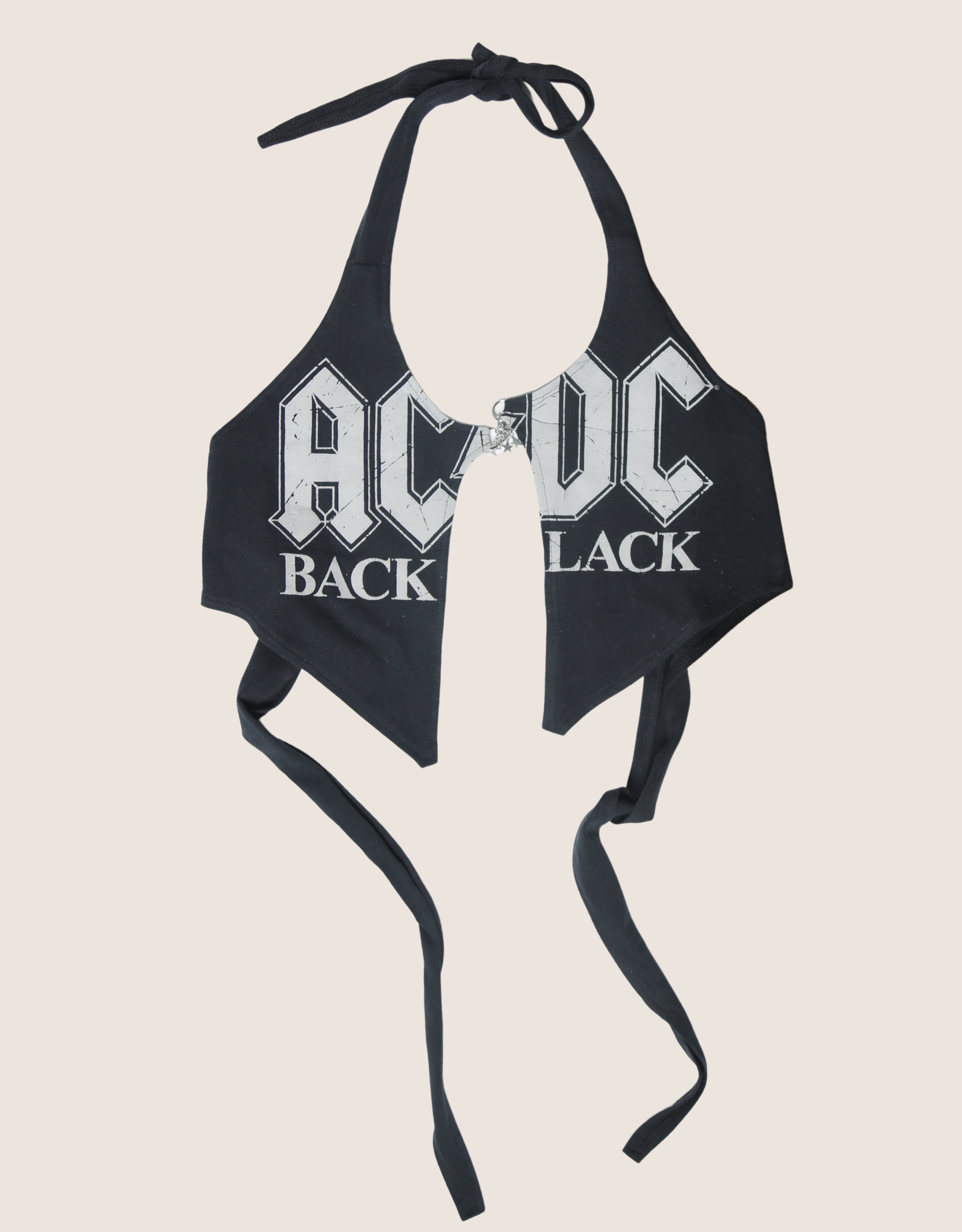 acdc charm front halter top