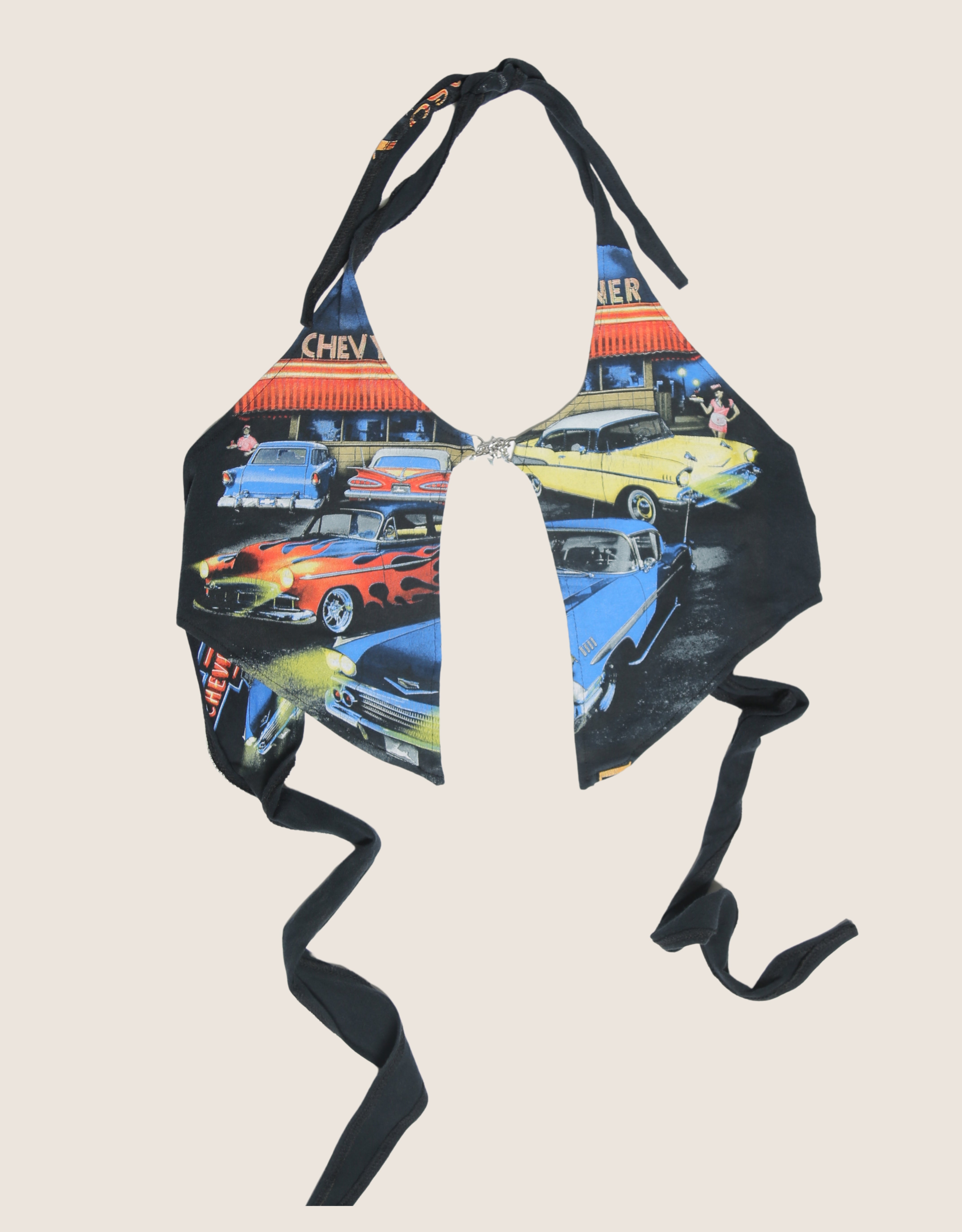 chevrolet diner charm front halter top