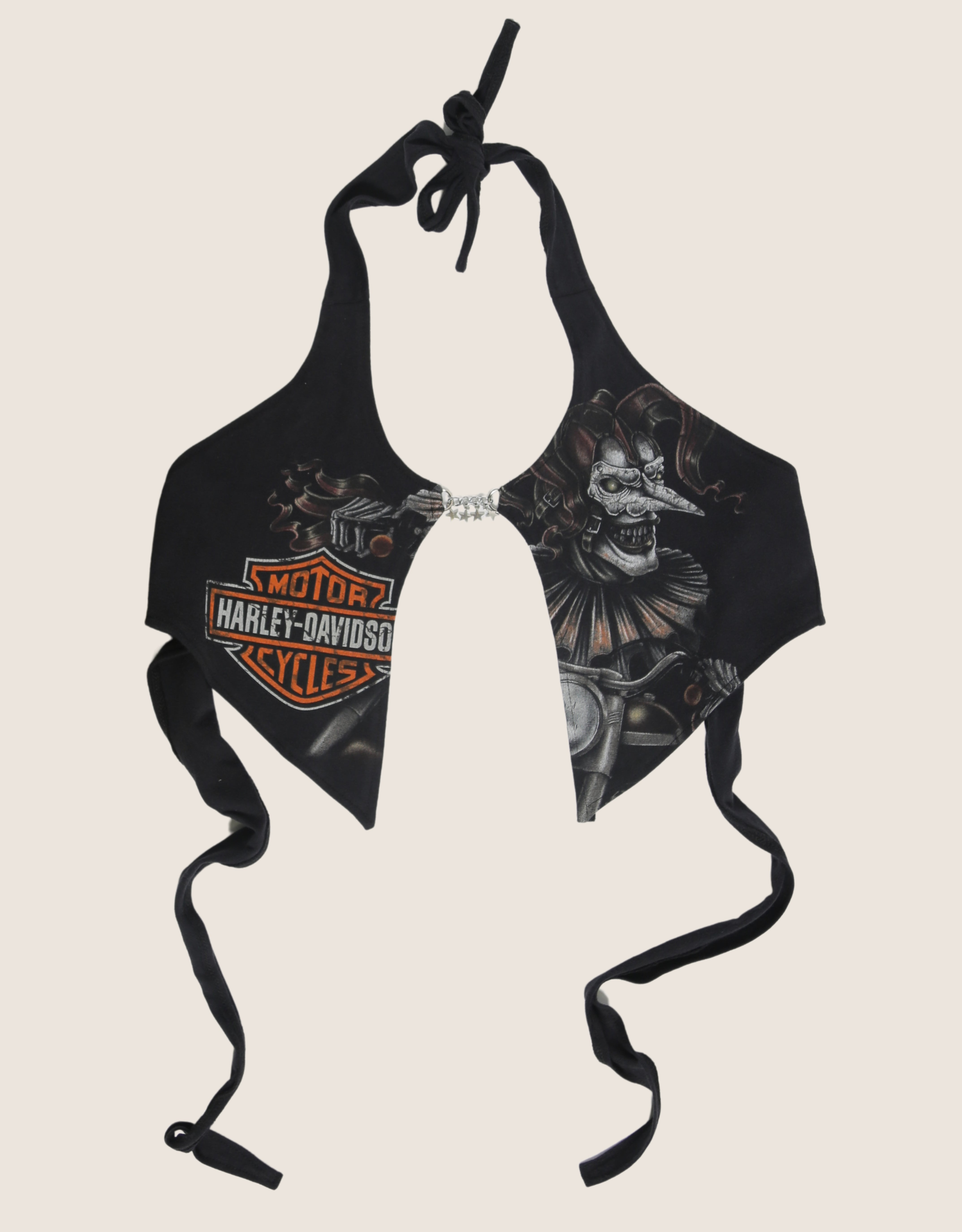harley joker charm front halter top