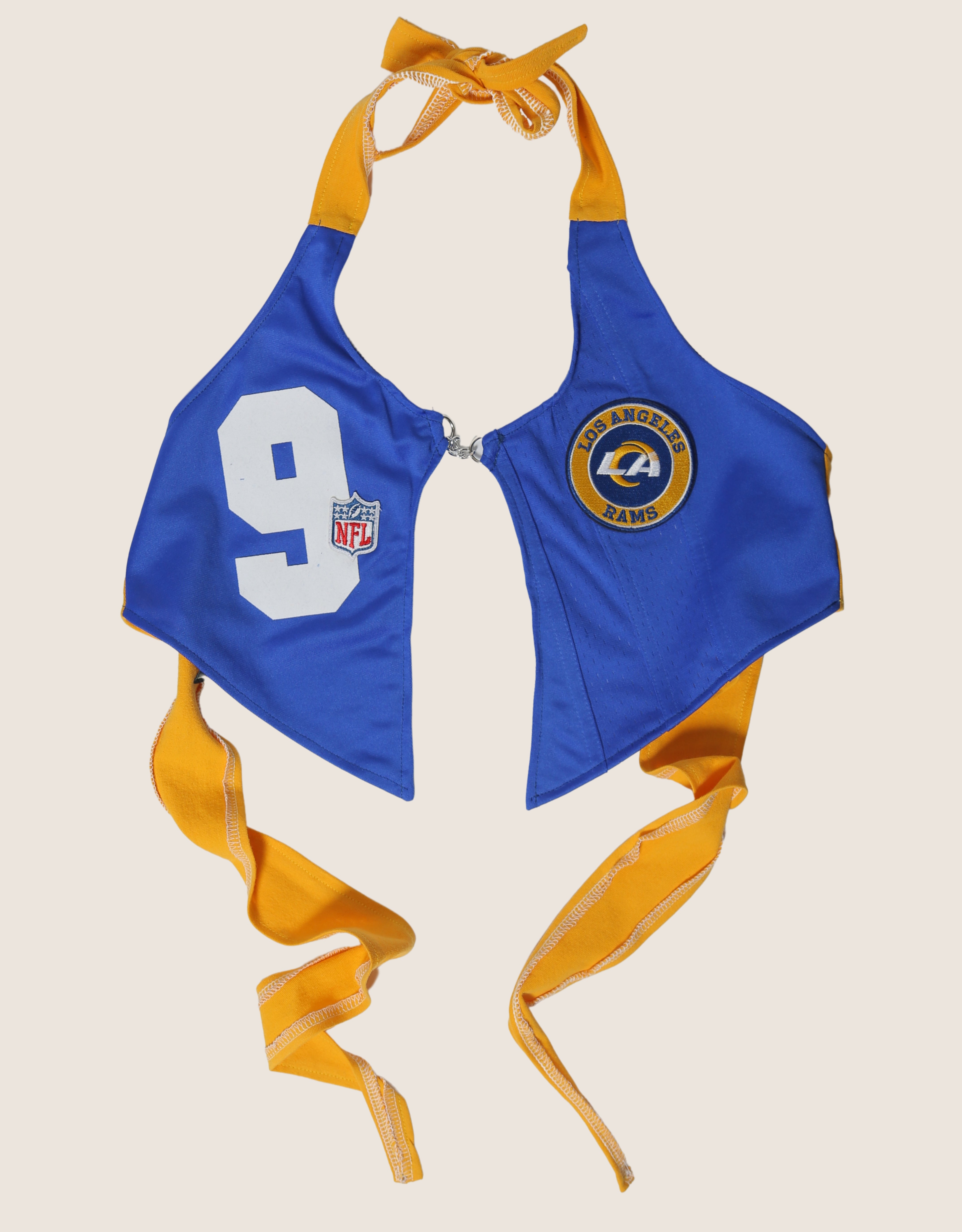 LA rams charm front halter top