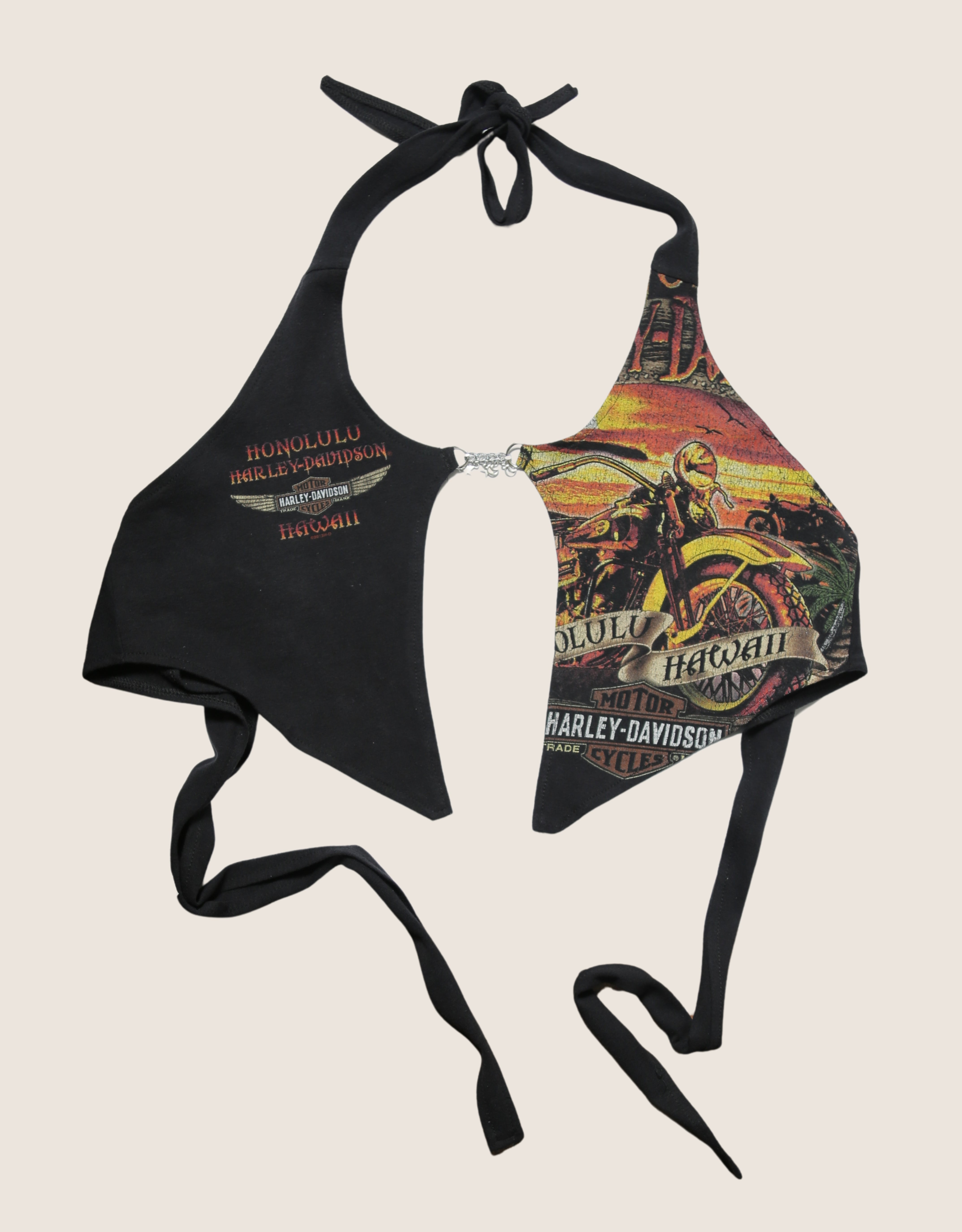 harley hawaii charm front halter top
