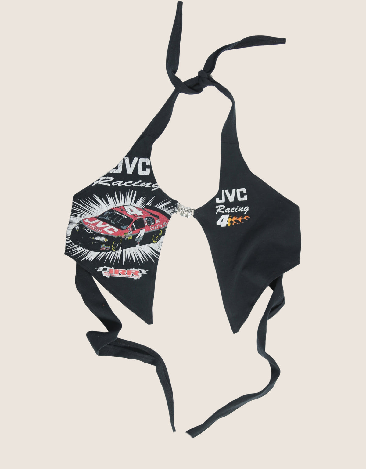 jvc racing charm front halter top
