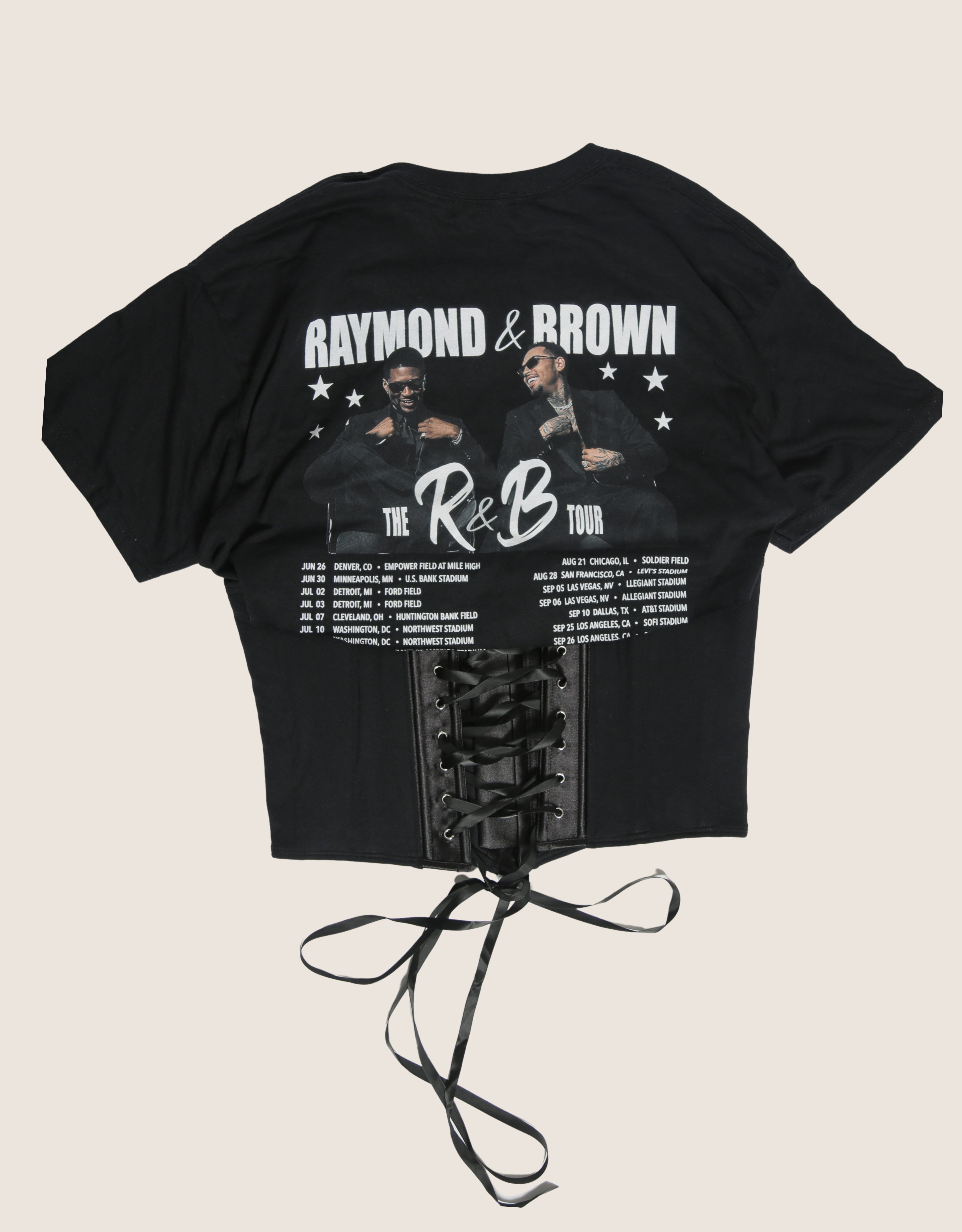 custom Chris Brown/ Usher snap corset t shirt