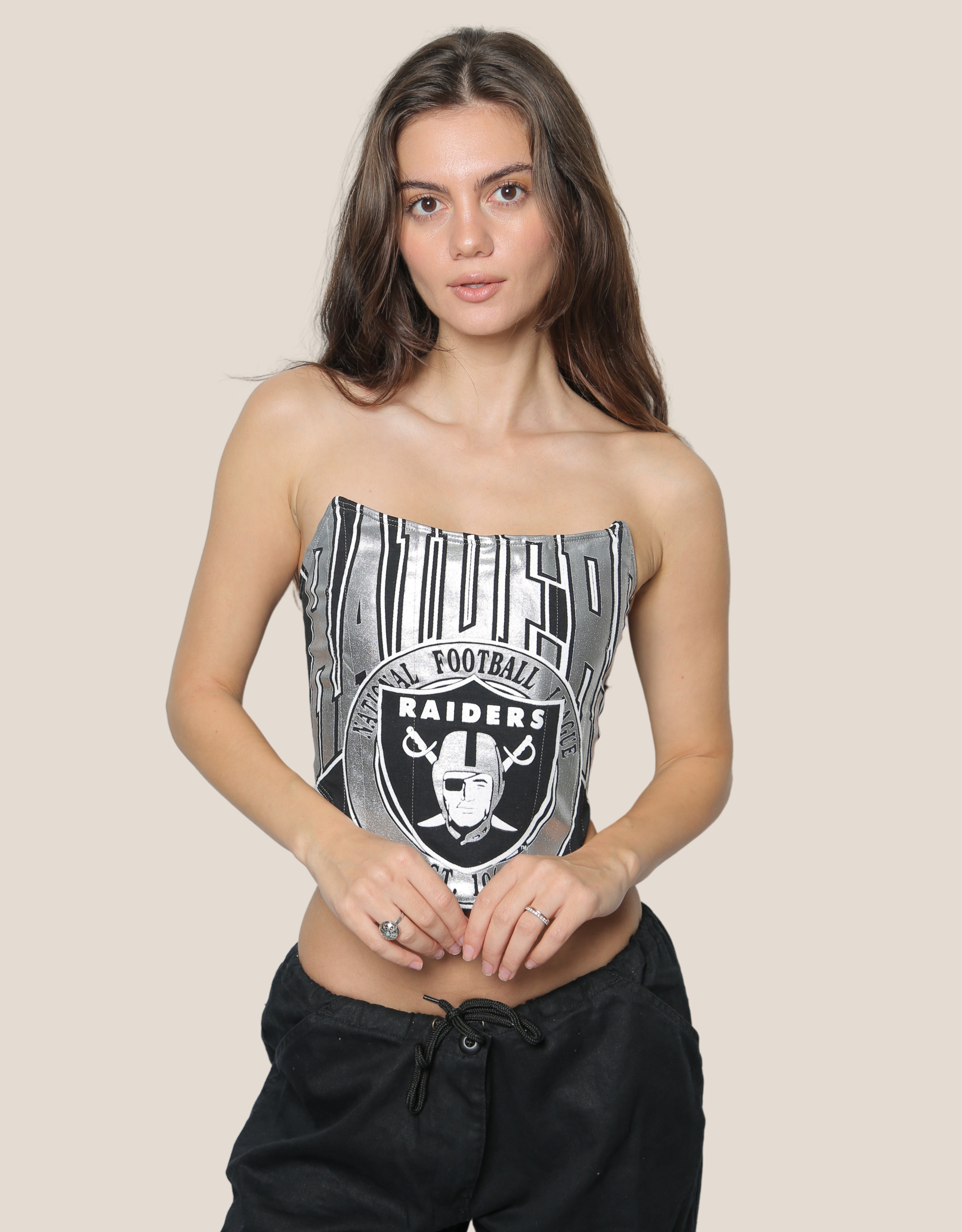 Las Vegas Raiders reworked strapless corset