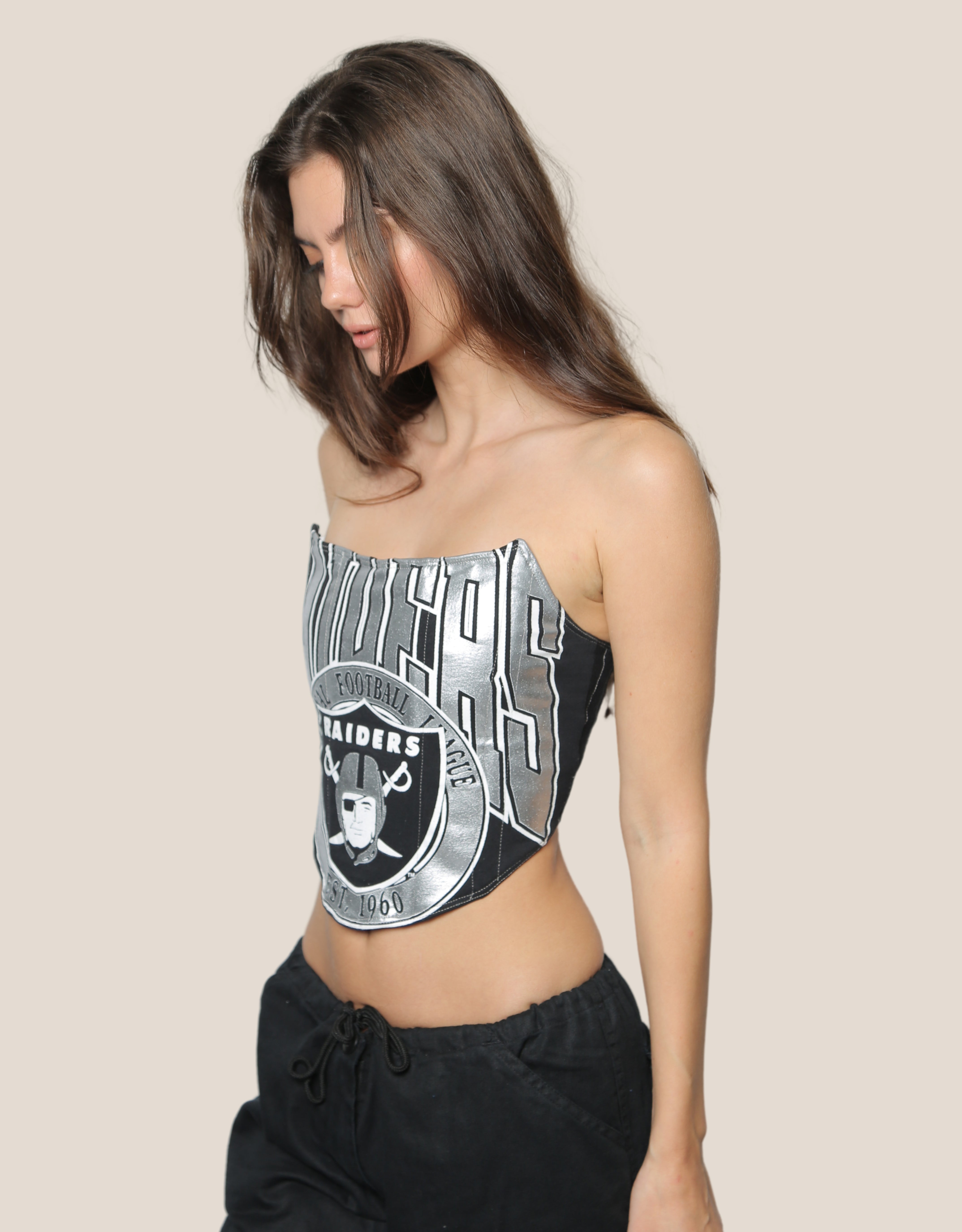 Las Vegas Raiders reworked strapless corset