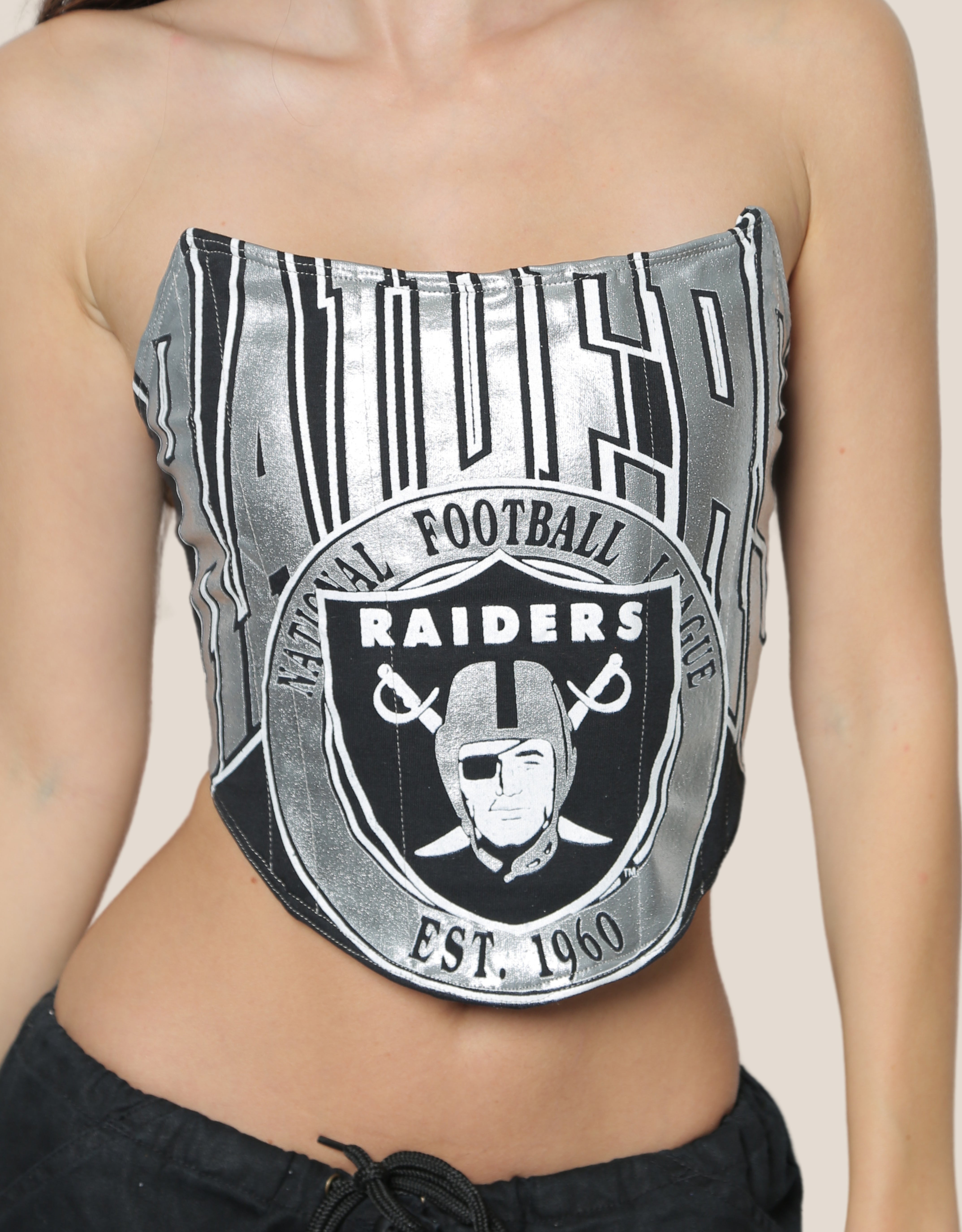 Las Vegas Raiders reworked strapless corset