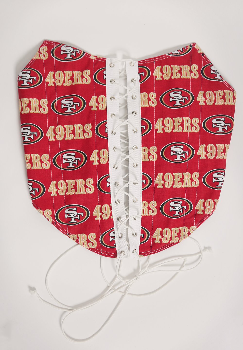 49ers Allover Print Reworked Lace Front Corset
