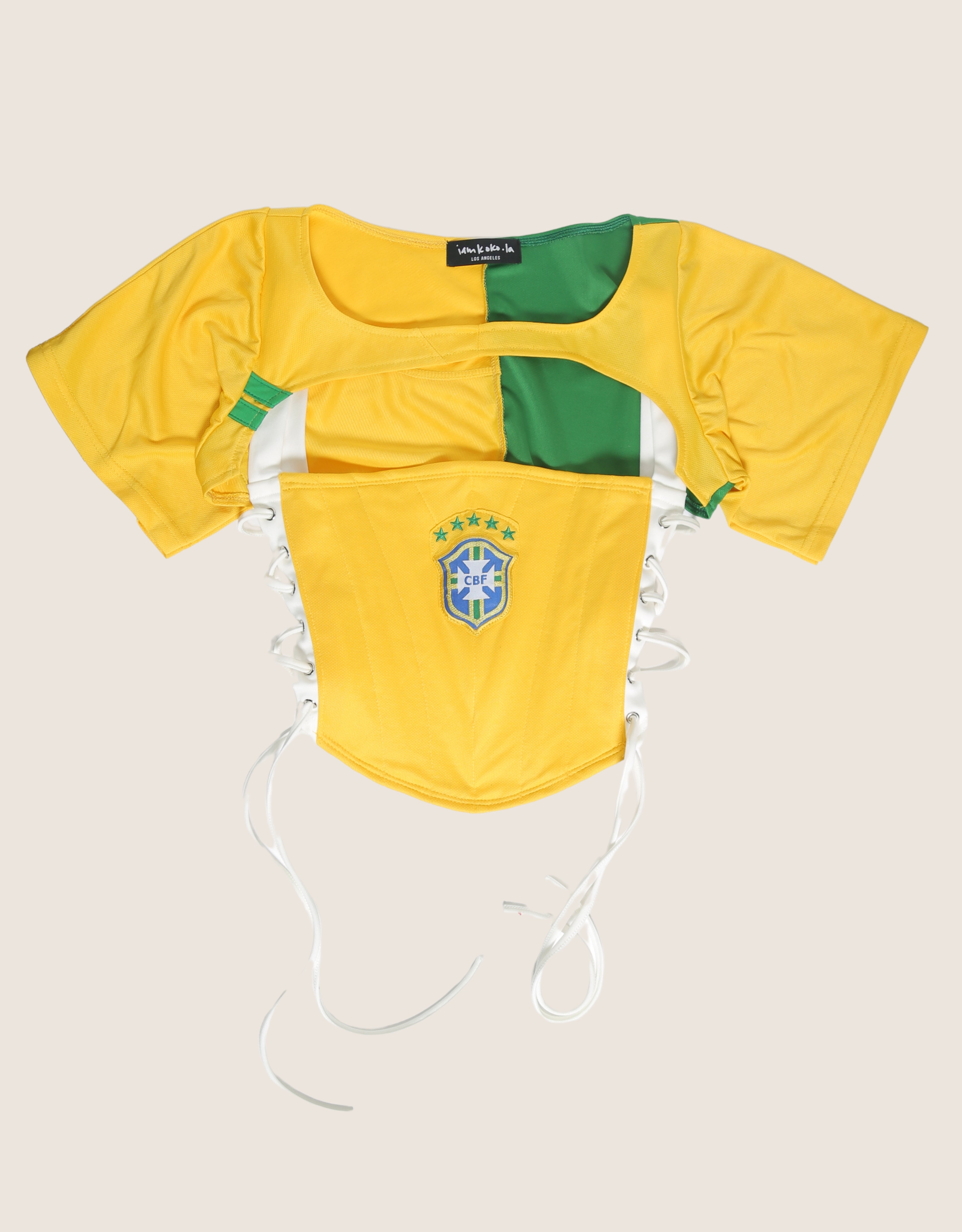Brasil reworked cropped corset with matching shrug (S)