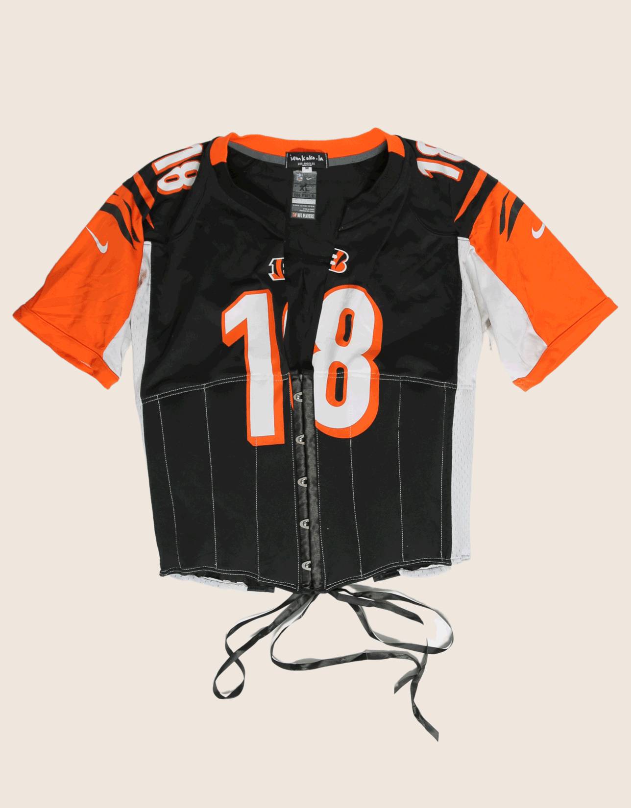 custom reworked snap corset jersey