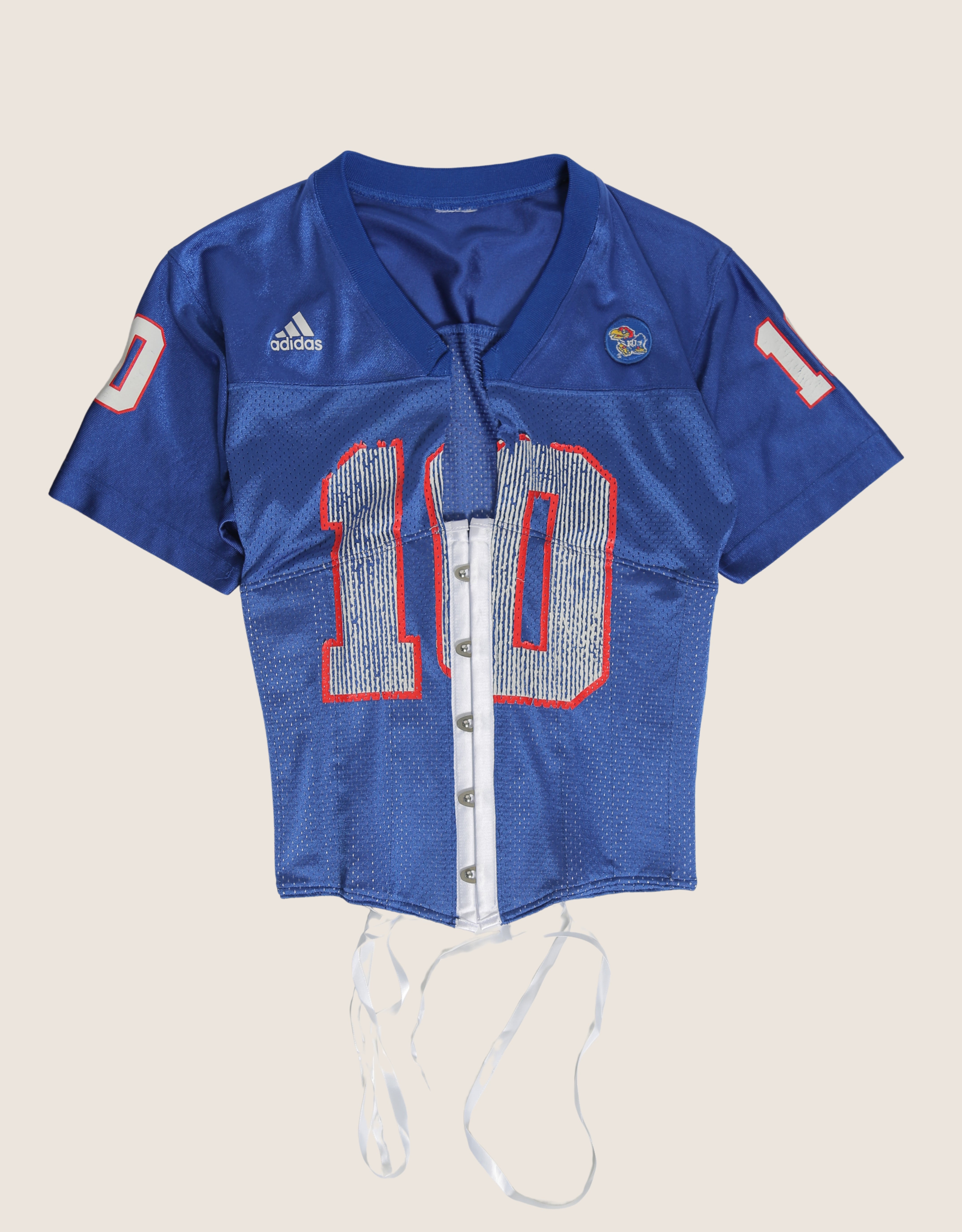 kansas u reworked snap corset jersey (s/m)