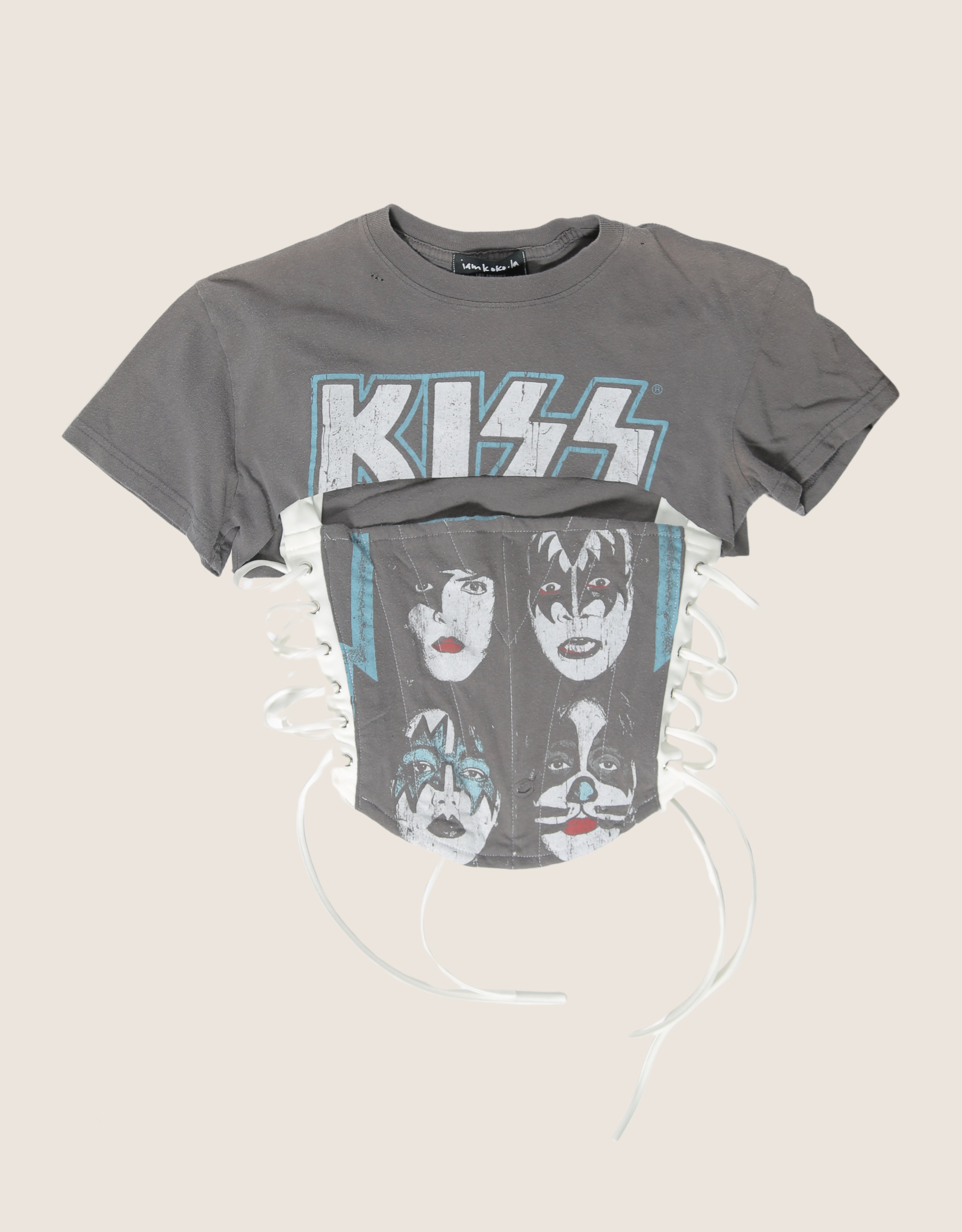 kiss grey reworked corset with matching shrug (M)