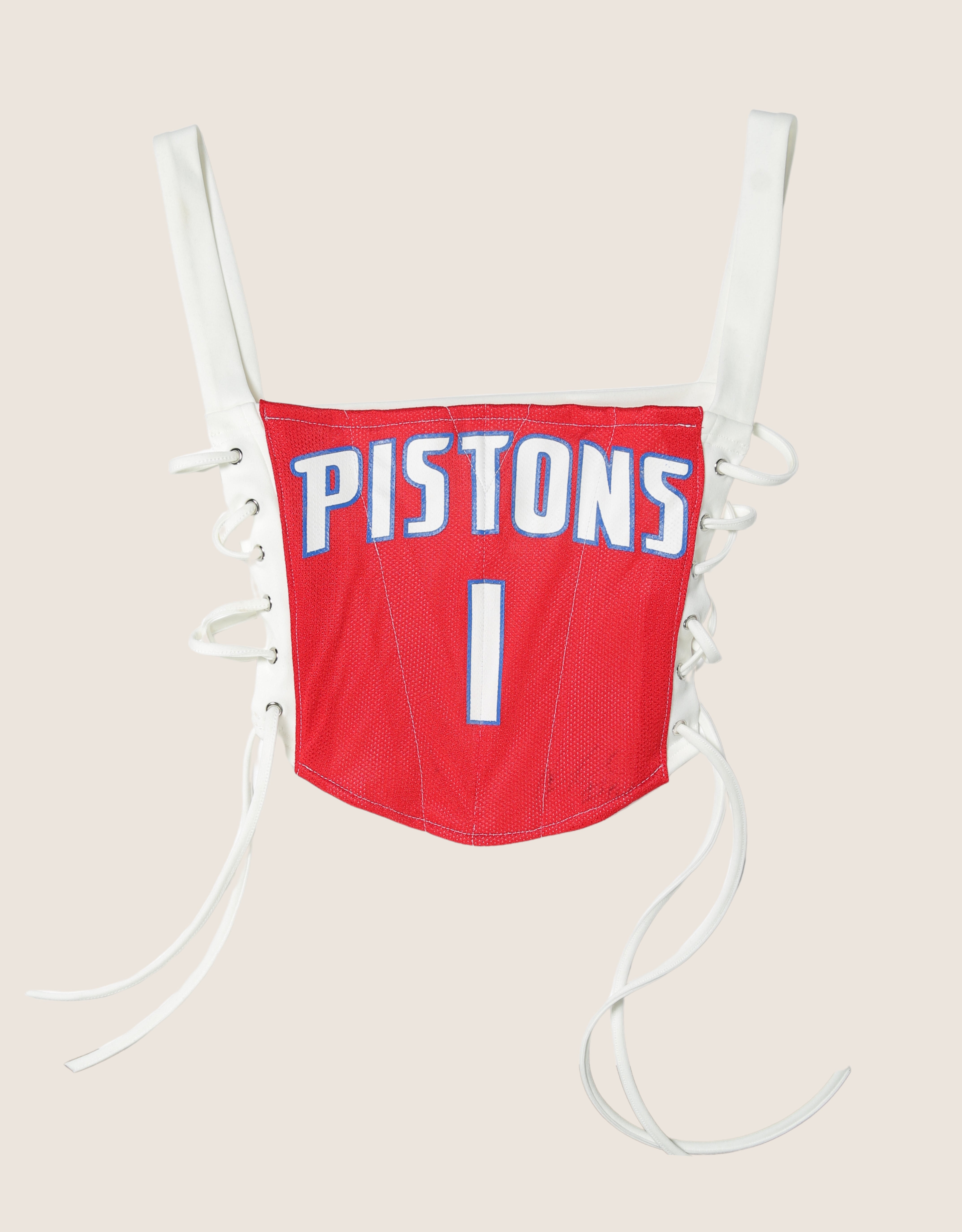 pistons side lace cropped corset (s)