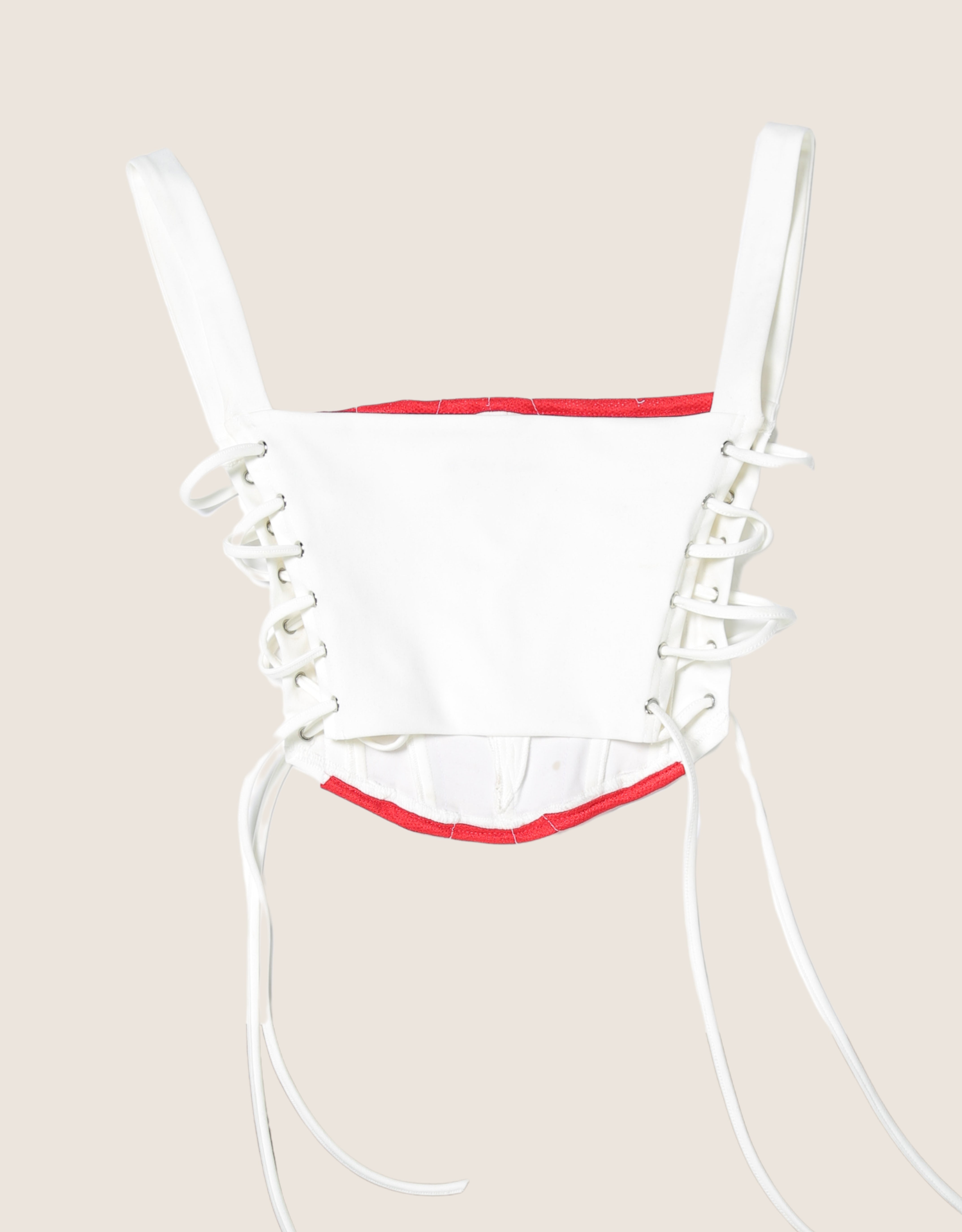 pistons side lace cropped corset (s)