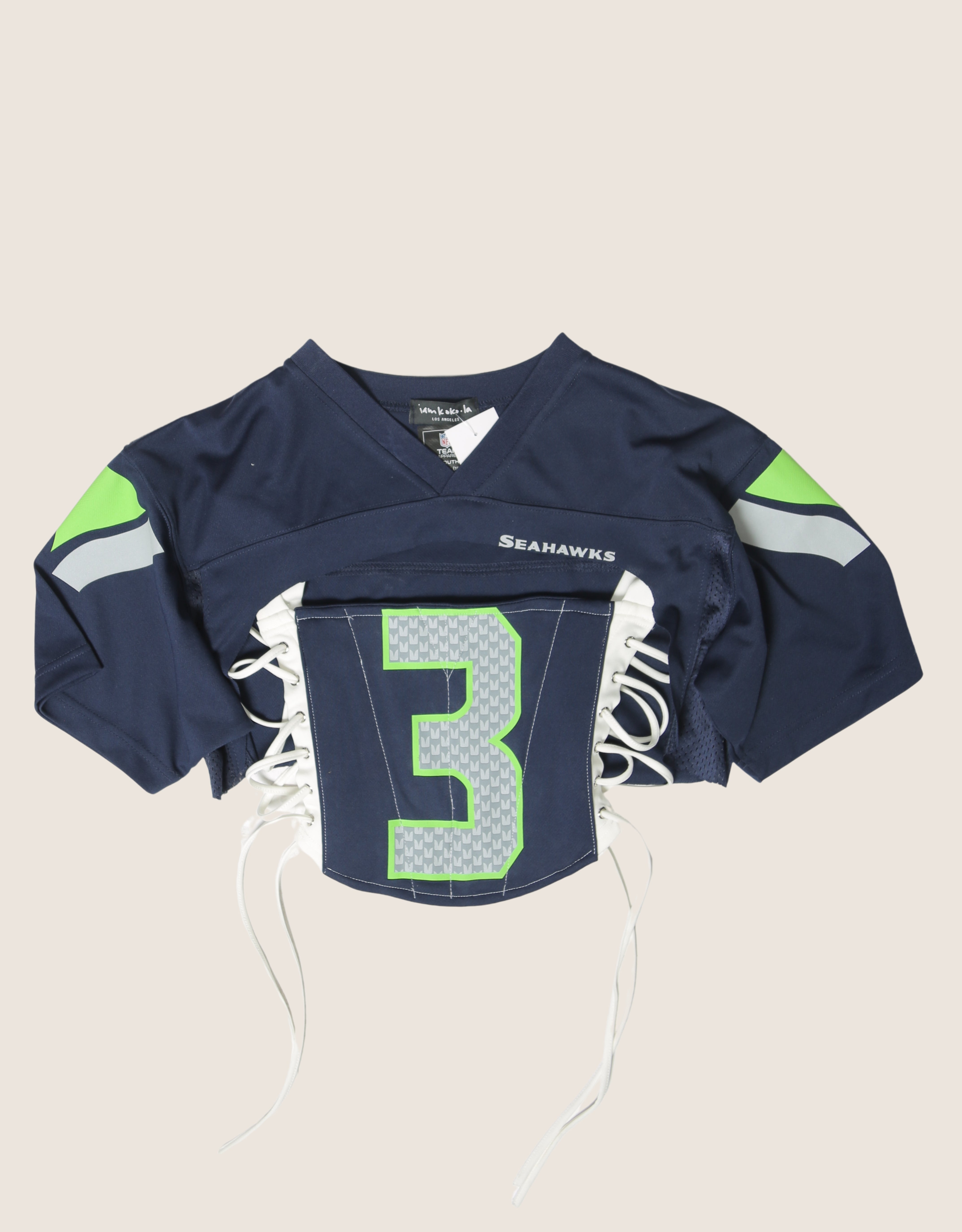 seahawks reworked corset with matching shrug