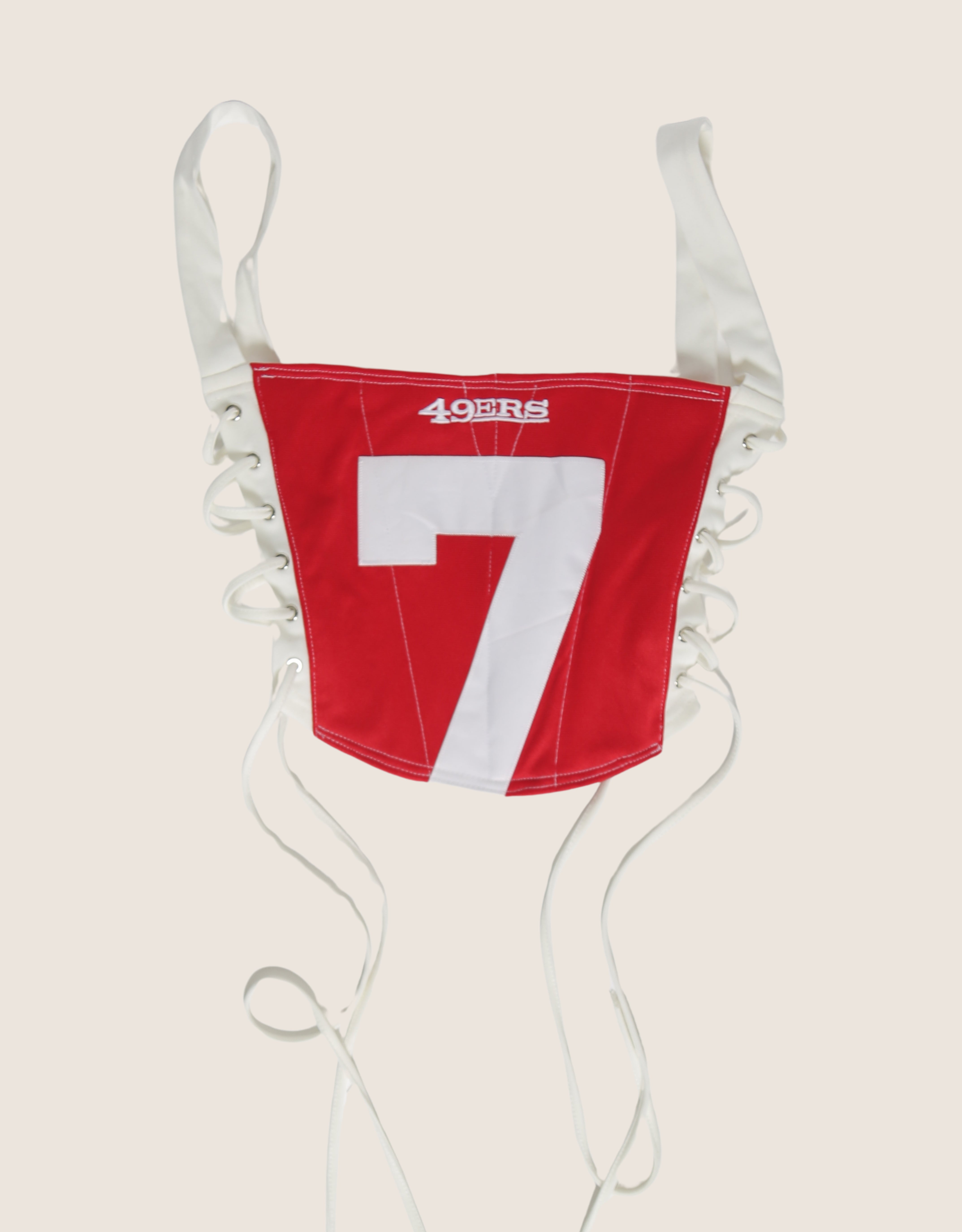 49ers #7 reworked corset with matching shrug (small)