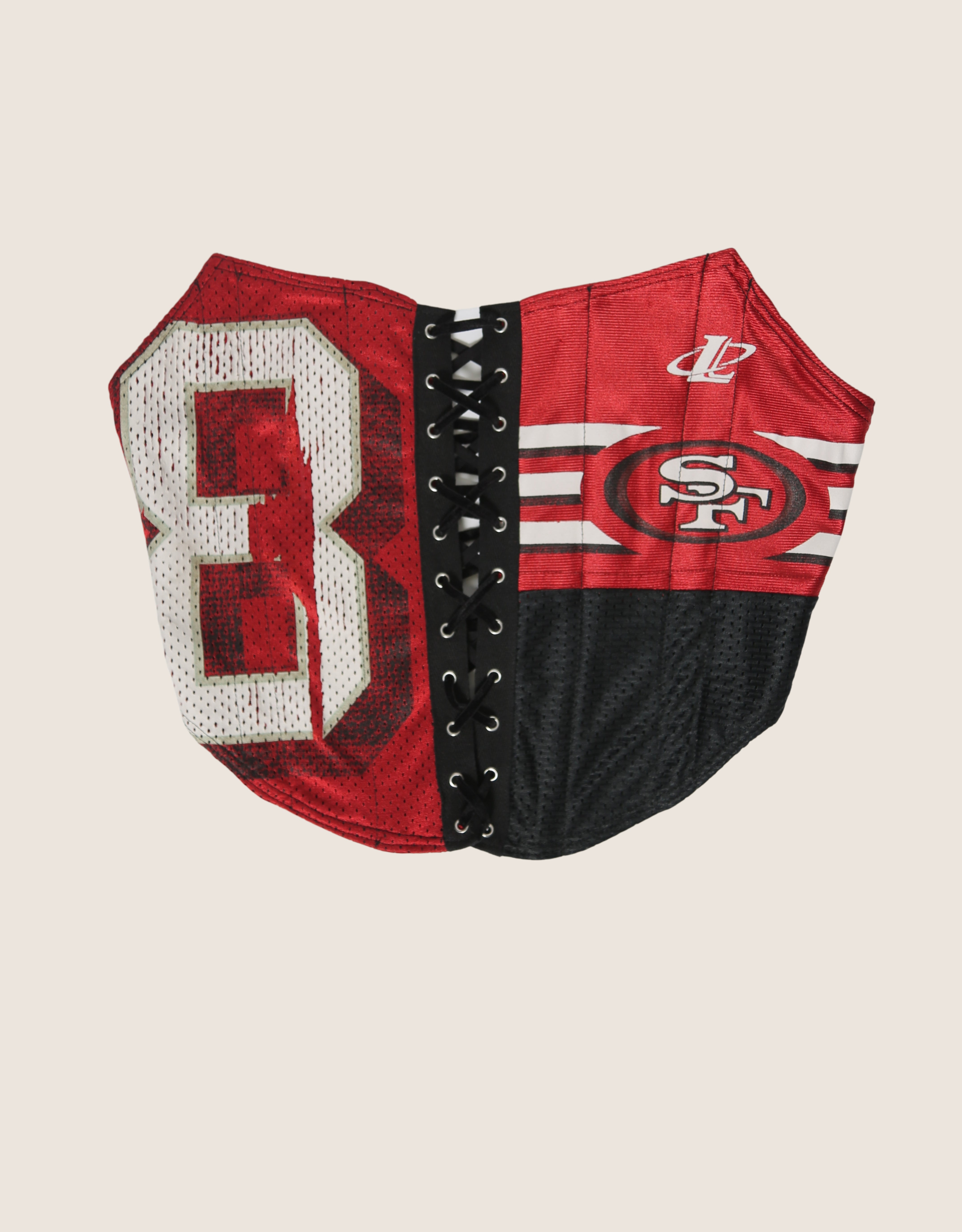 49ers strapless lace front corset (s/m)