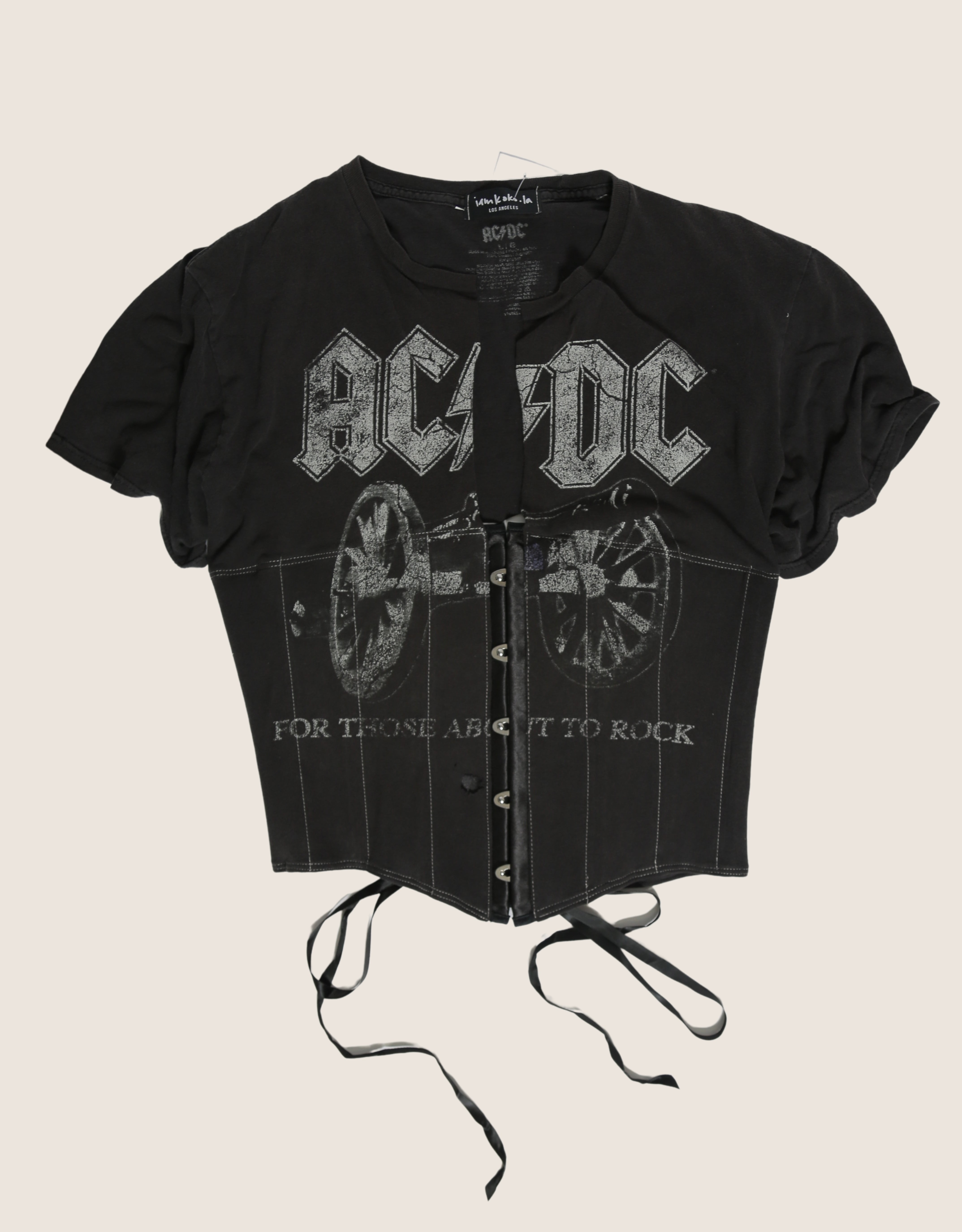 acdc reworked snap corset tee (medium)