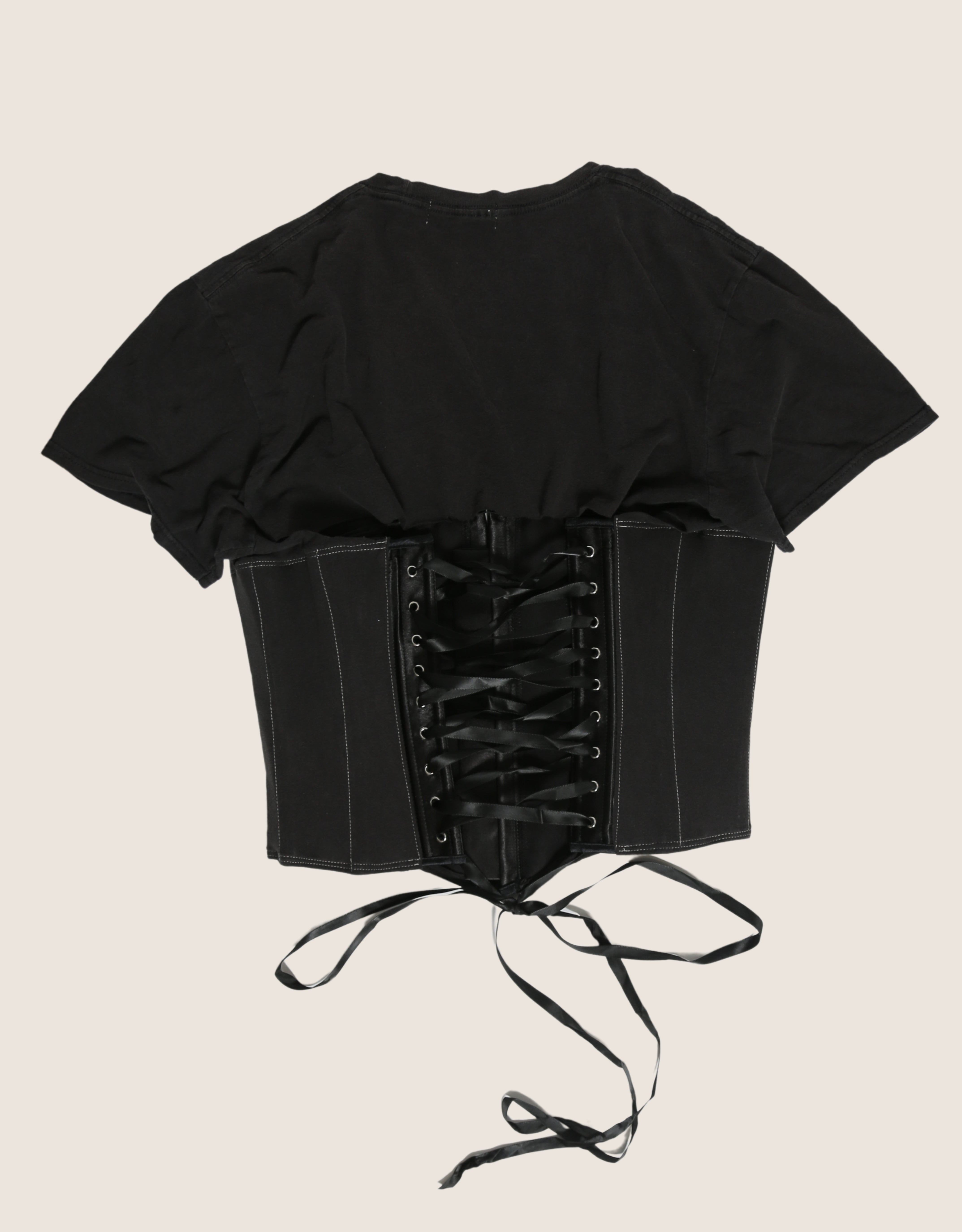 acdc reworked snap corset tee (medium)