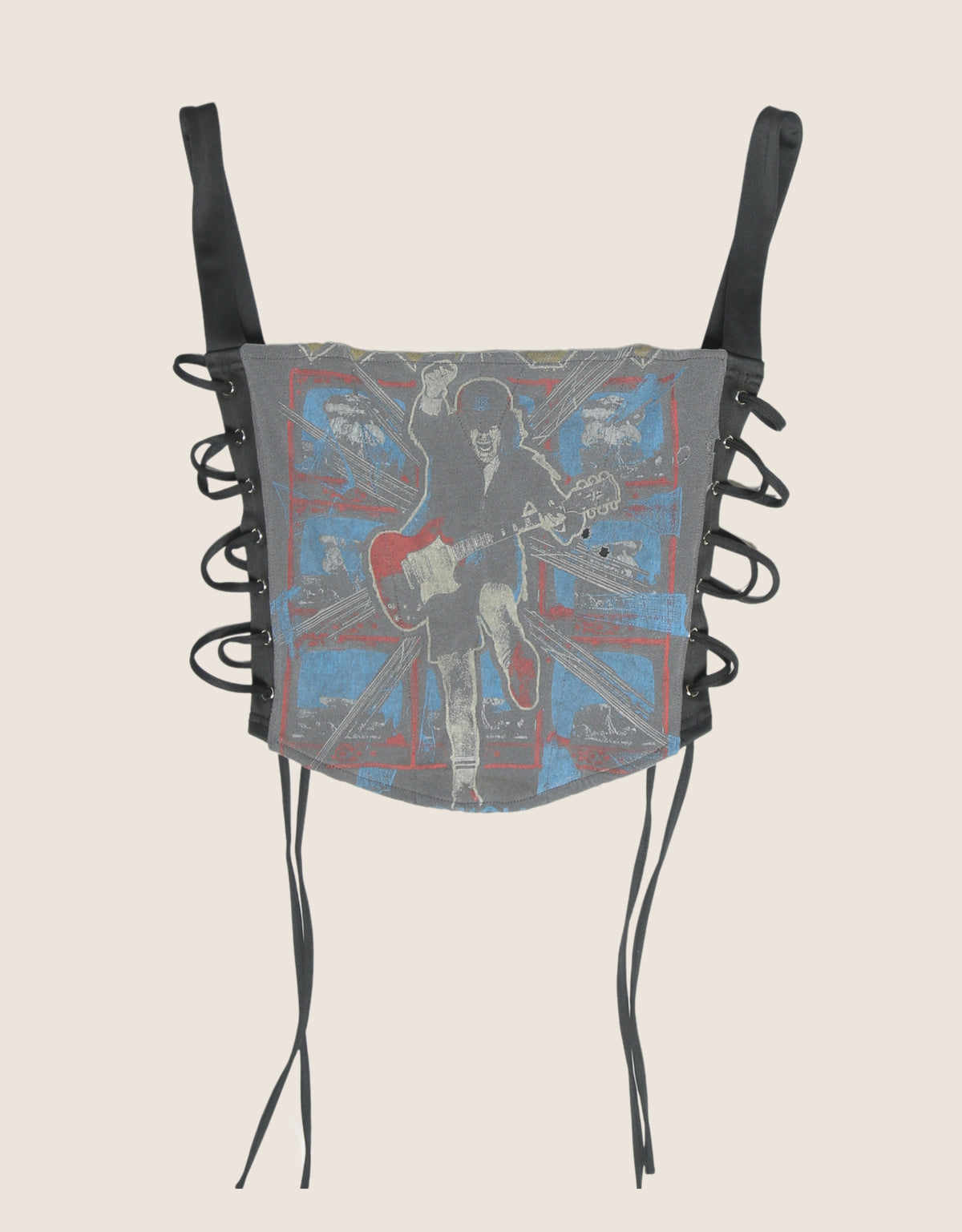 acdc reworked full length corset with matching shrug (L)