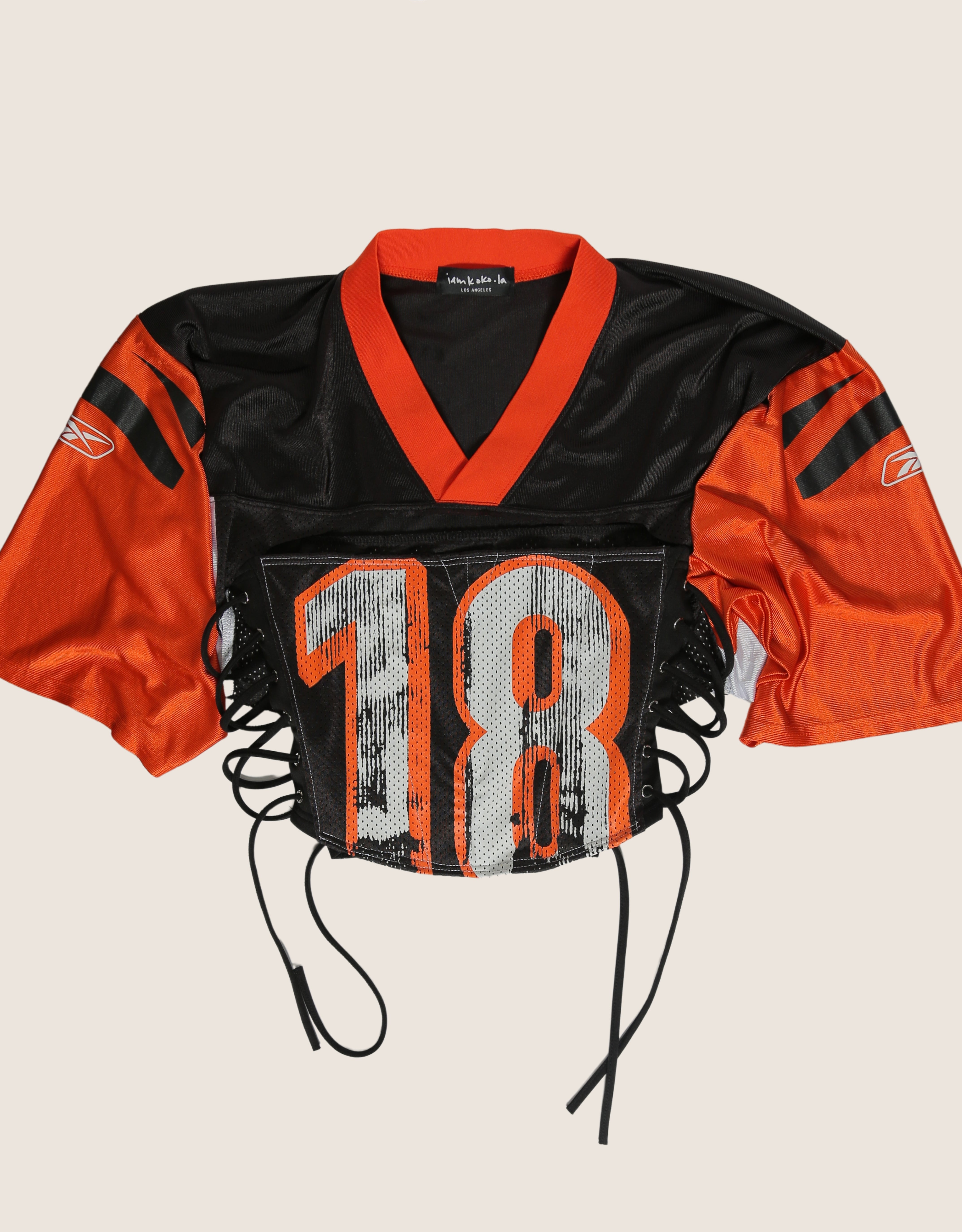 bengals 18 reworked corset with matching shrug (large)