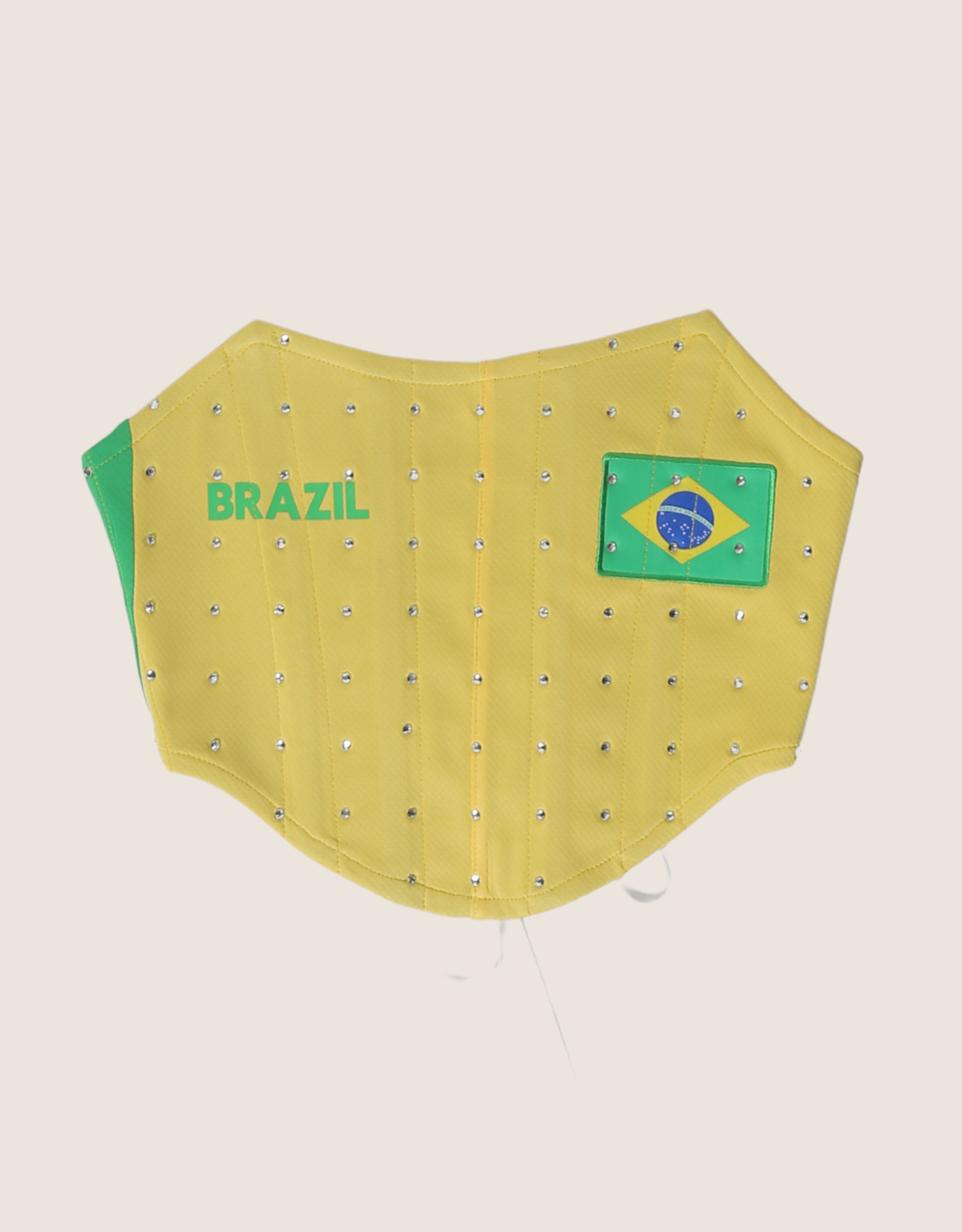 brasil soccer strapless corset with rhinestones (s)