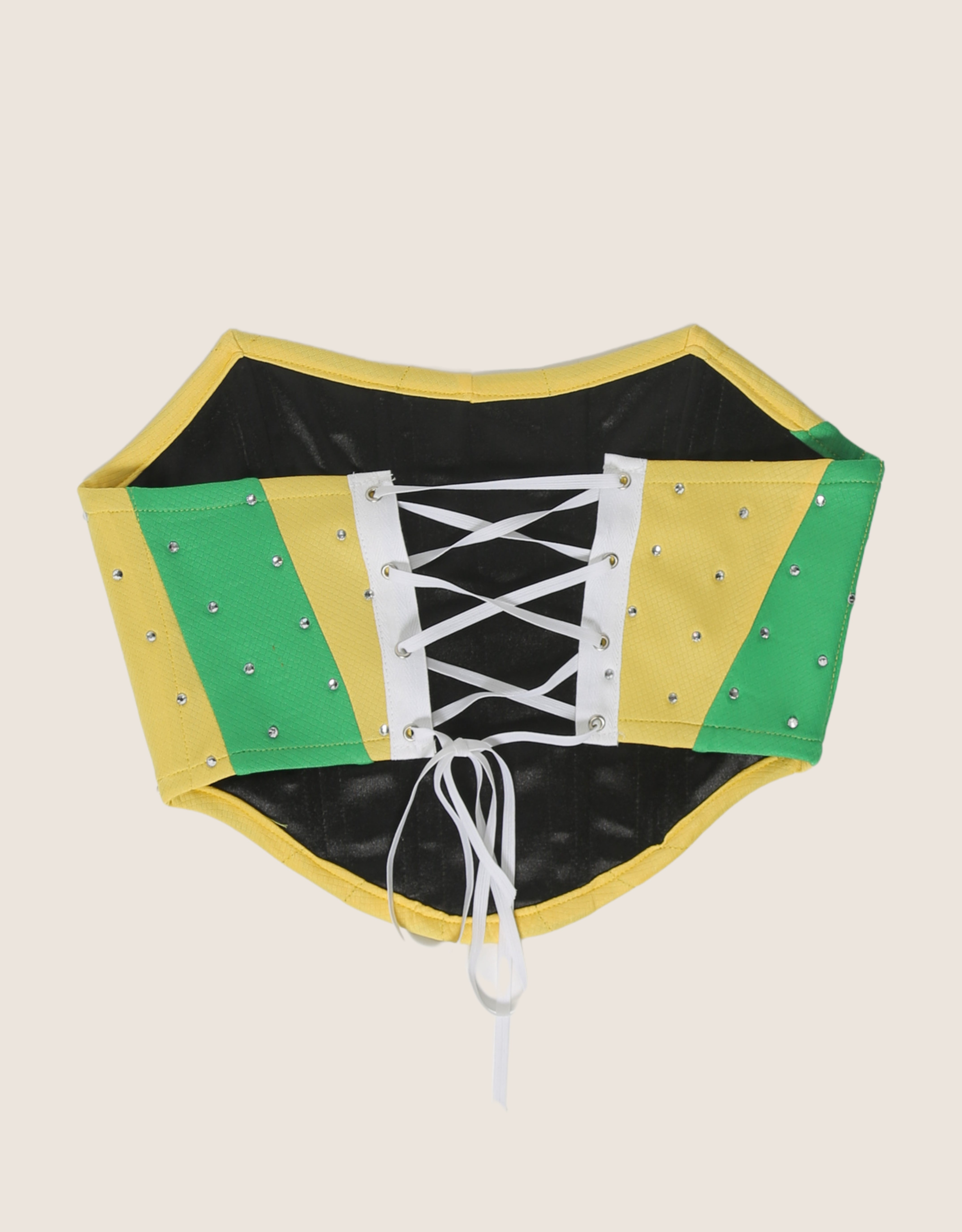 brasil soccer strapless corset with rhinestones (s)