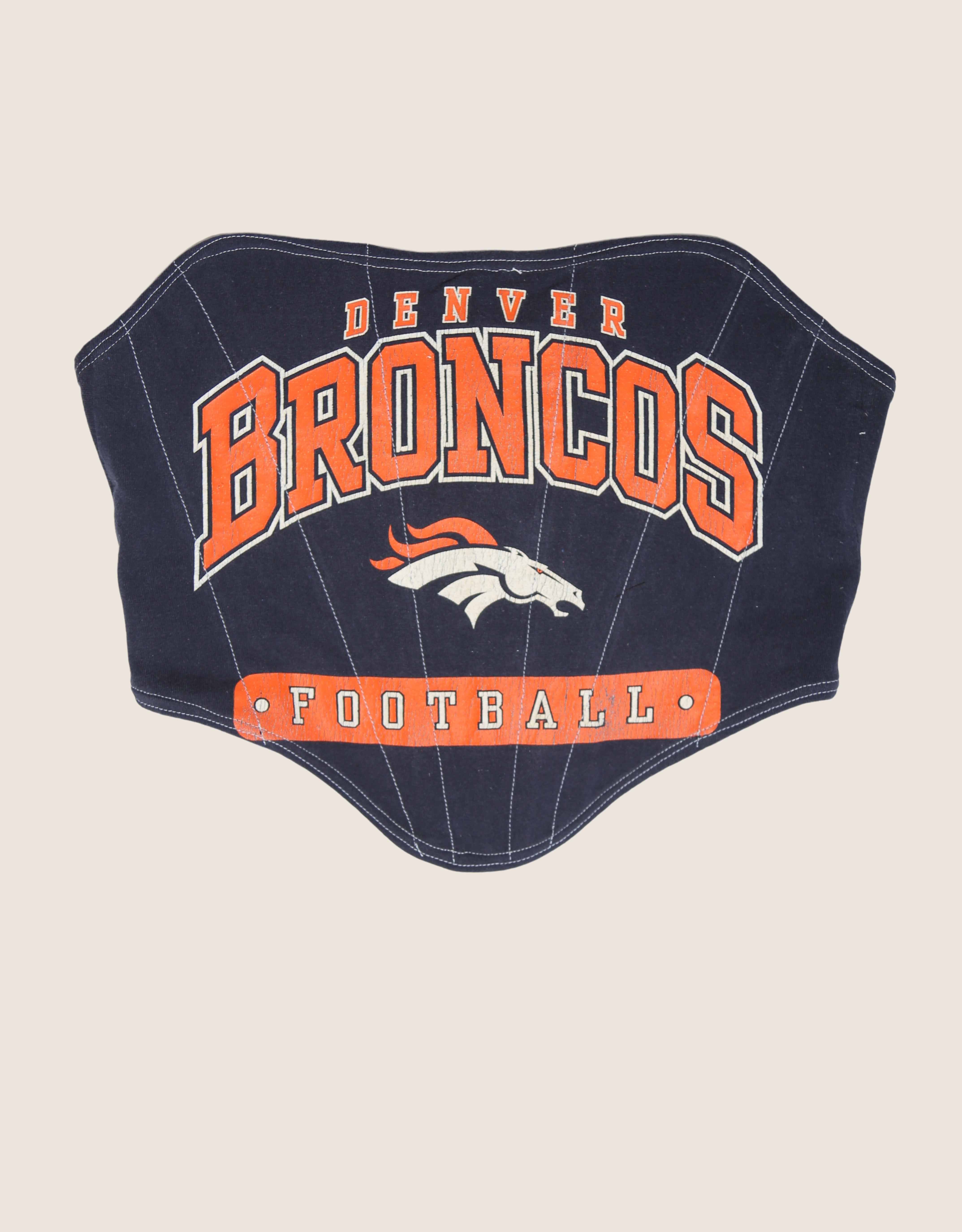 broncos strapless corset (small/ medium)